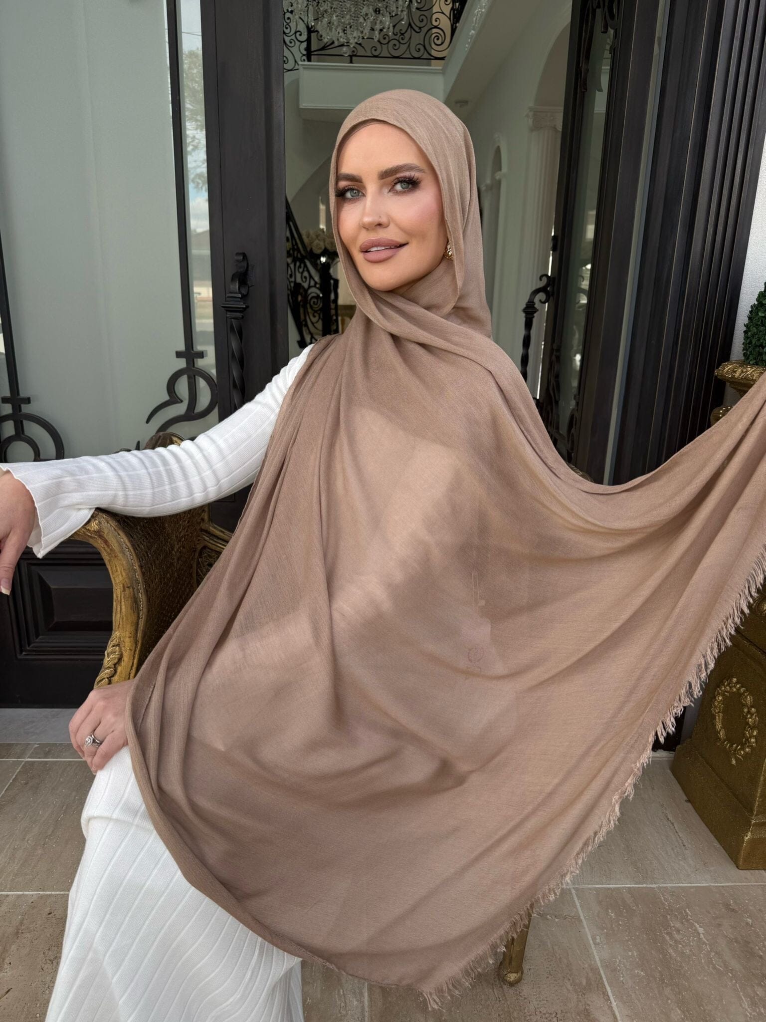 Crinkle Frill Shawl