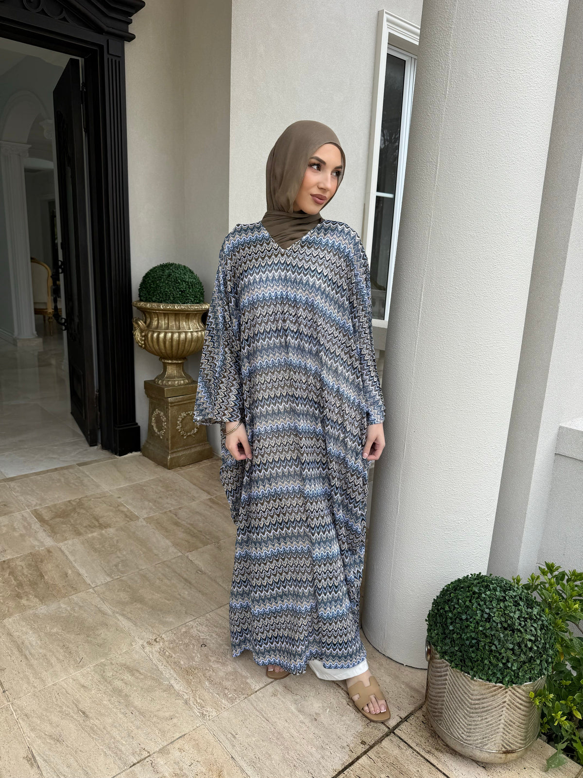 Aztec Blue Kaftan