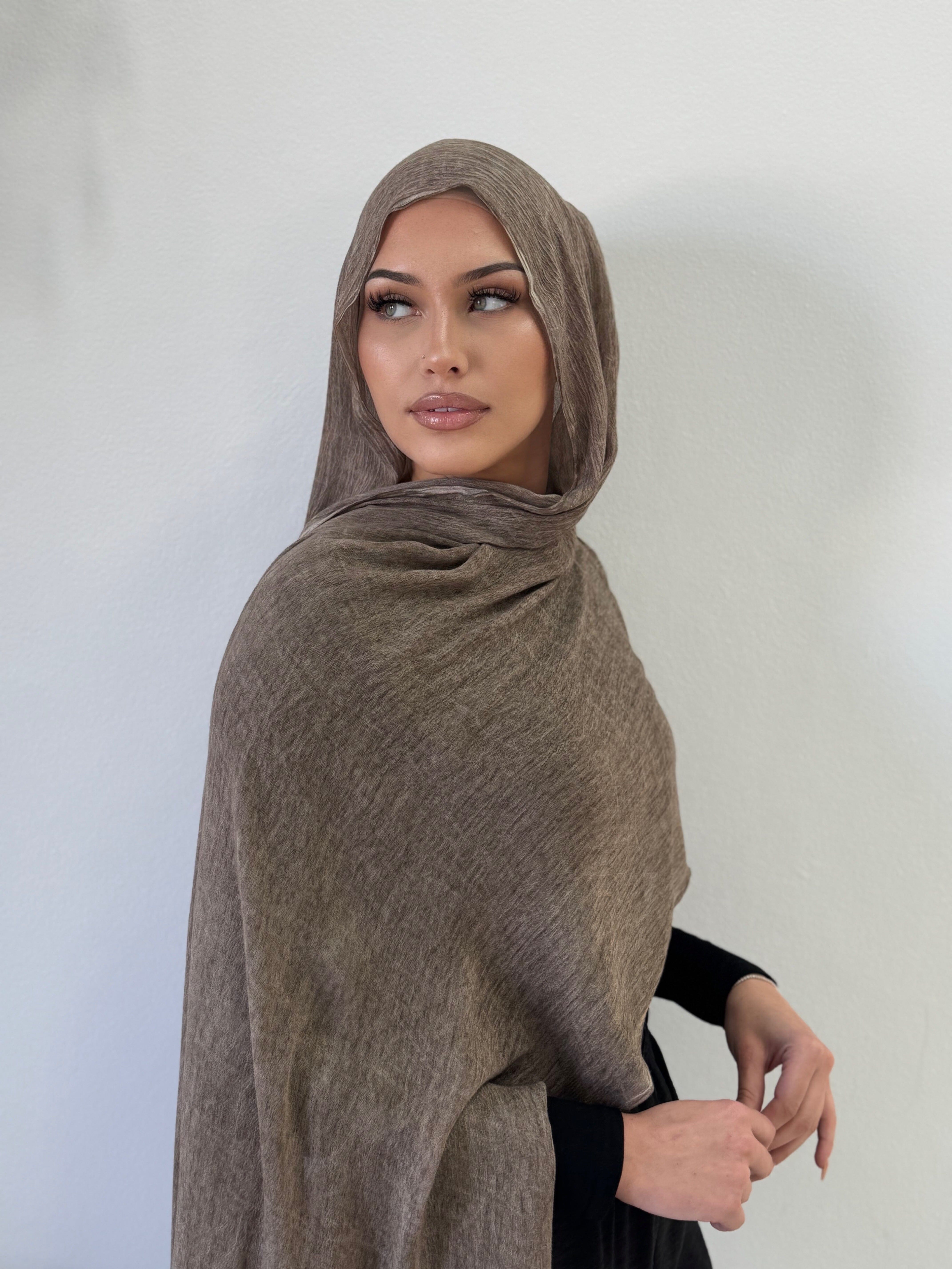 Rust Pleated Hijab