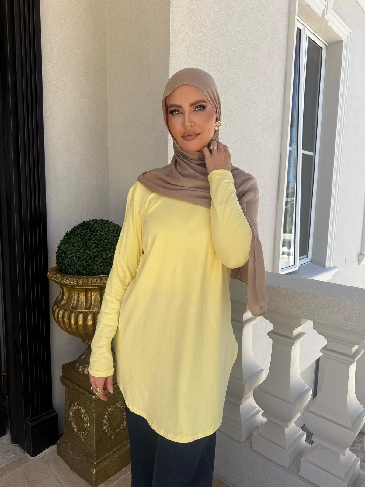 Midi Length Basic Cotton Top