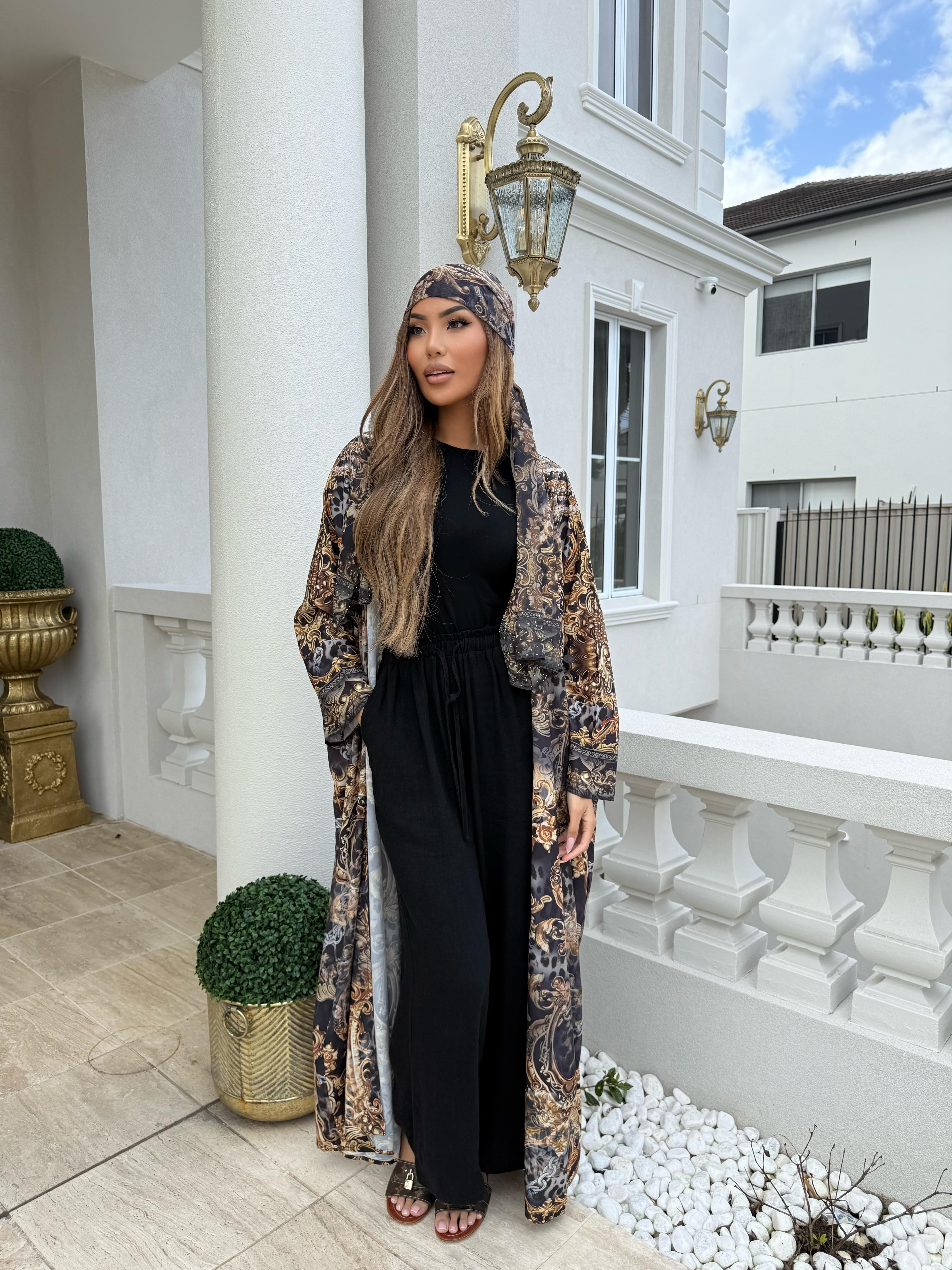 Leopard Beaded Kimono