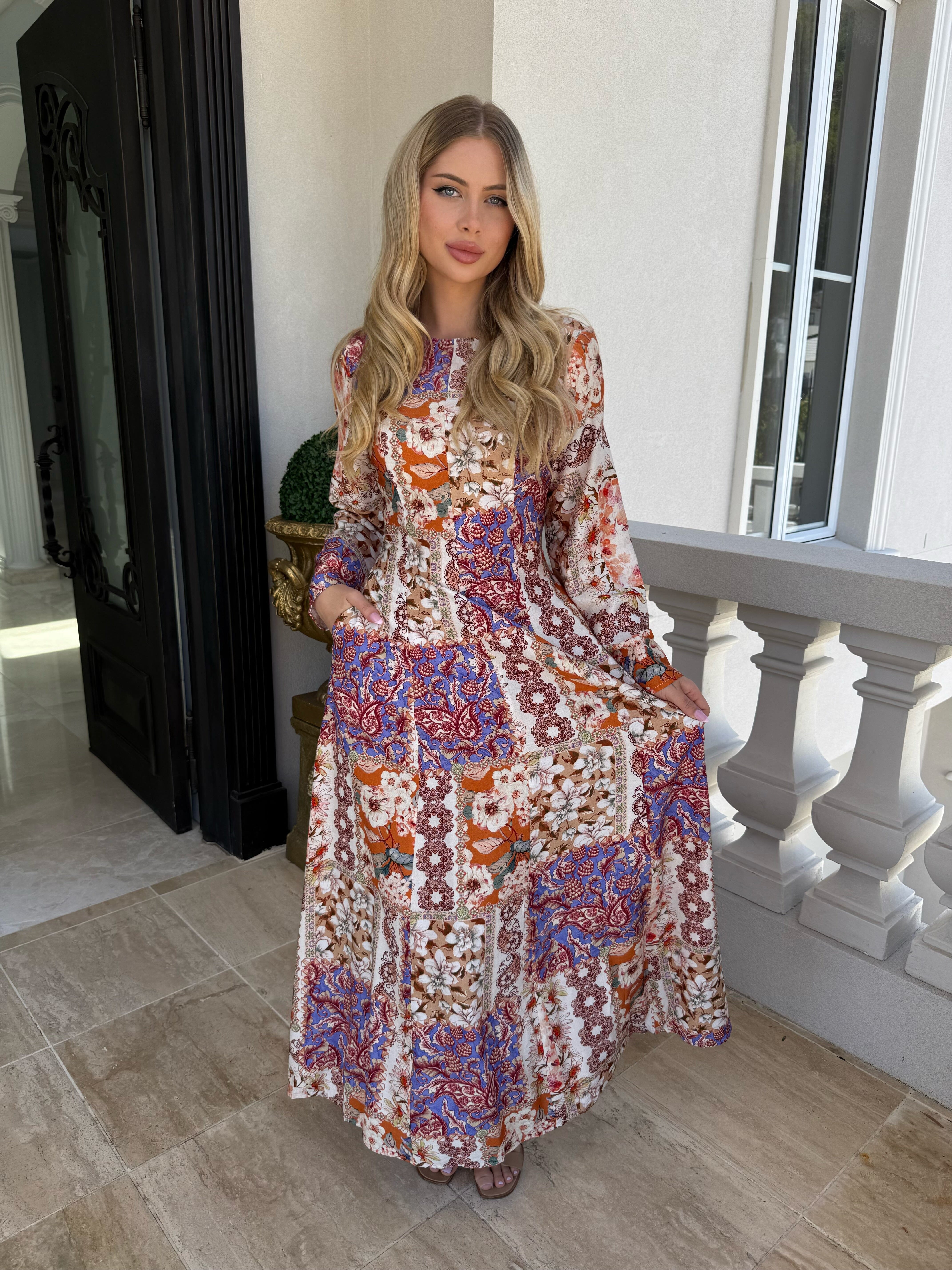 Dark Mauve Tie Dress