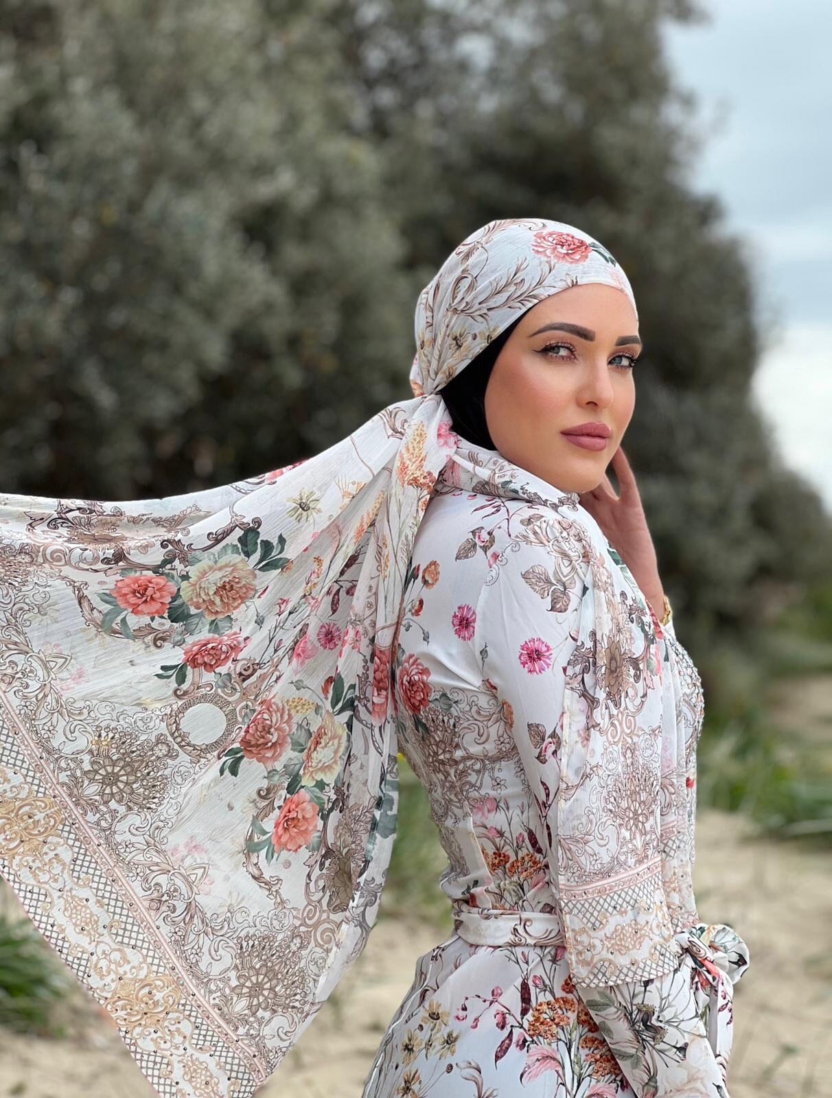 White Florence Shawl