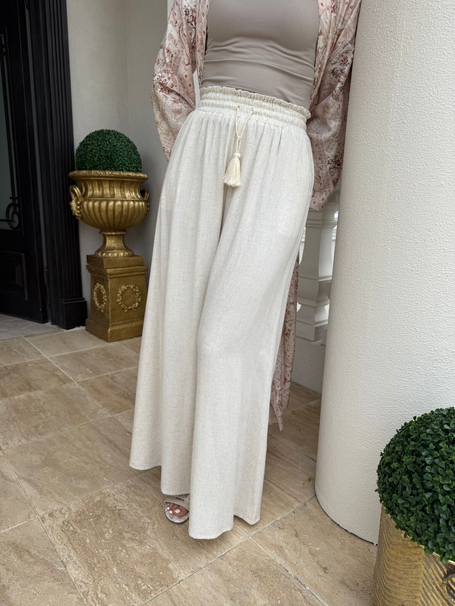 Linen Wide Fit Pants