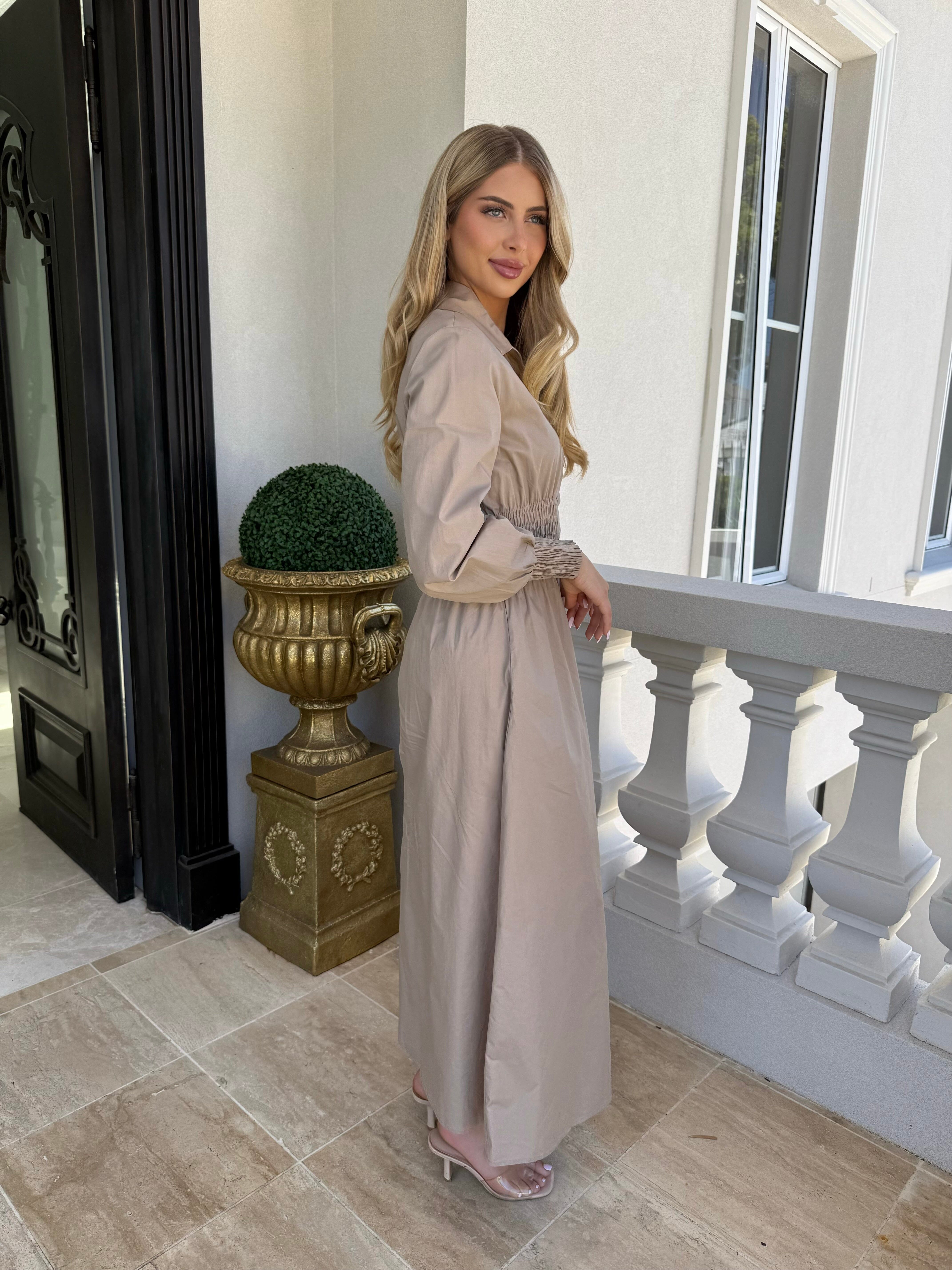 Gathered Maxi Dress