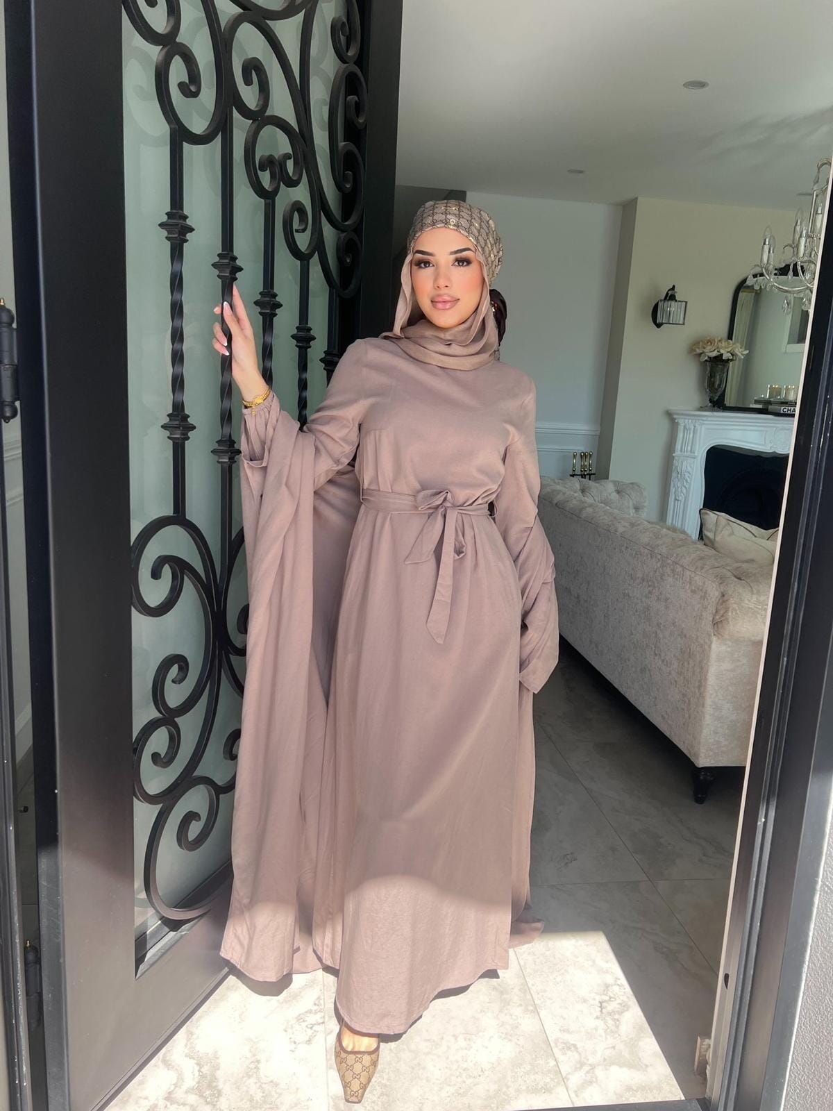 Linen Cape/Dress Set