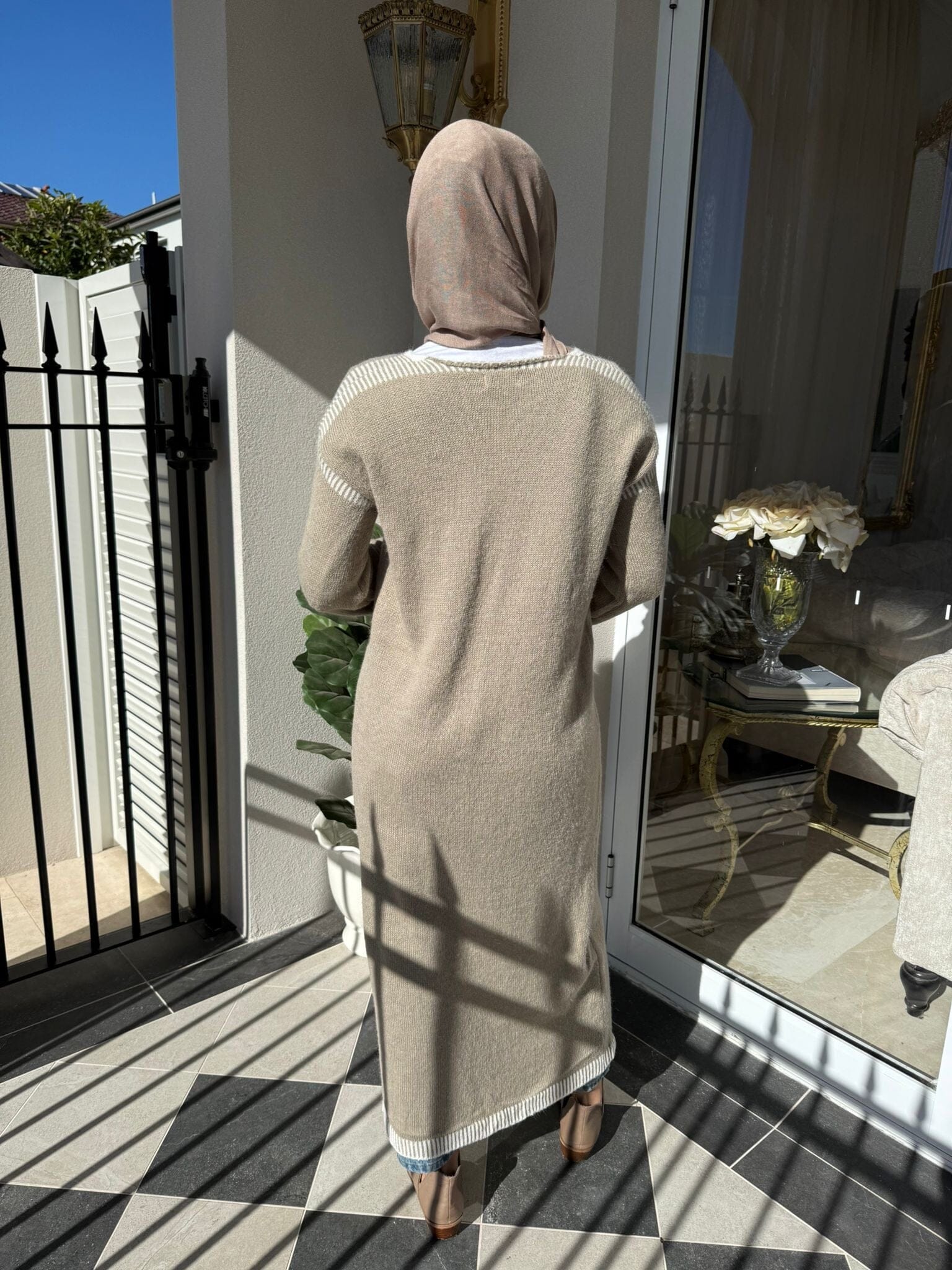 Trim Bow Knit Cardigan