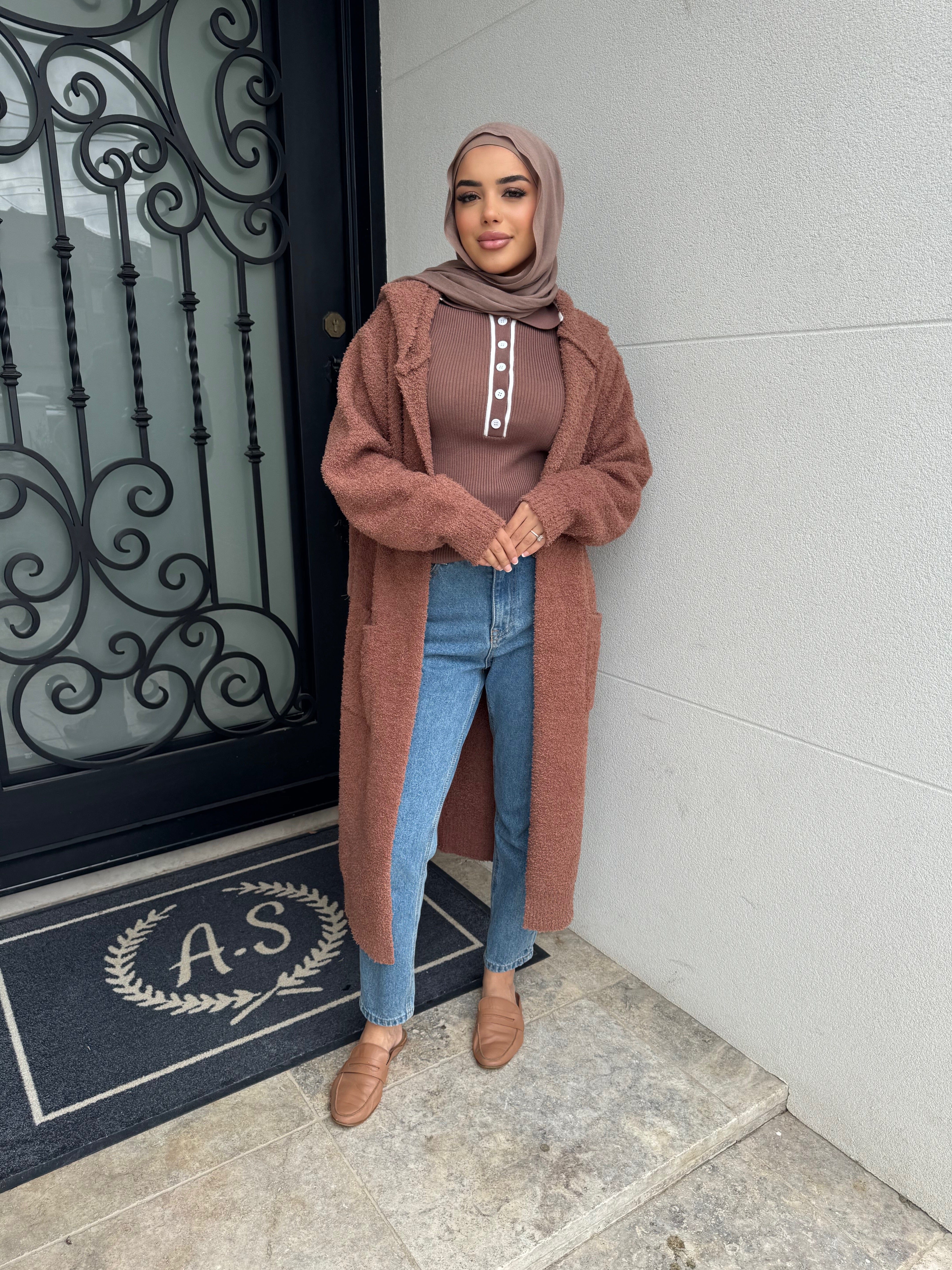 Fluffy Hoodie Cardigan