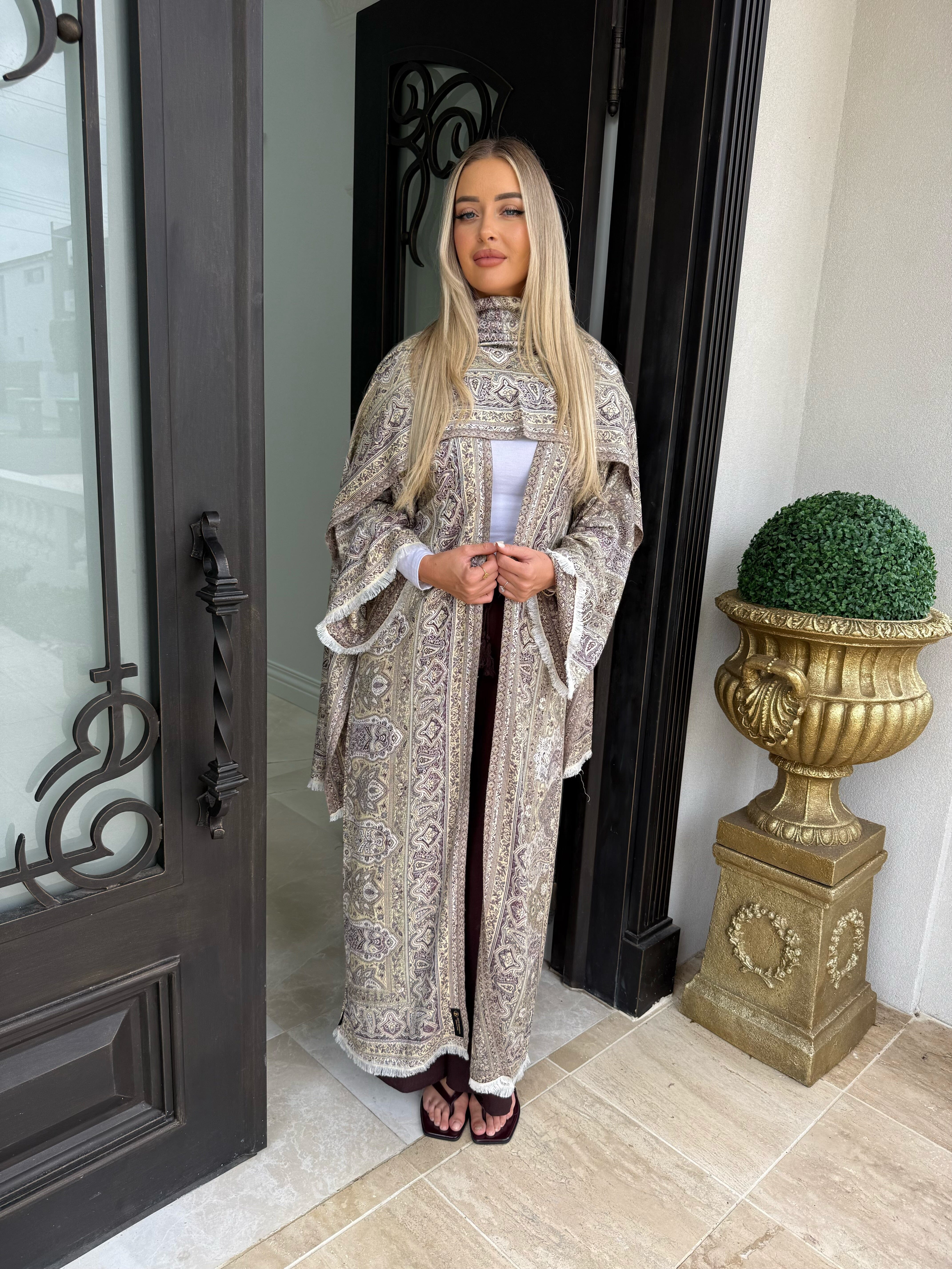 Coffee pashmina set