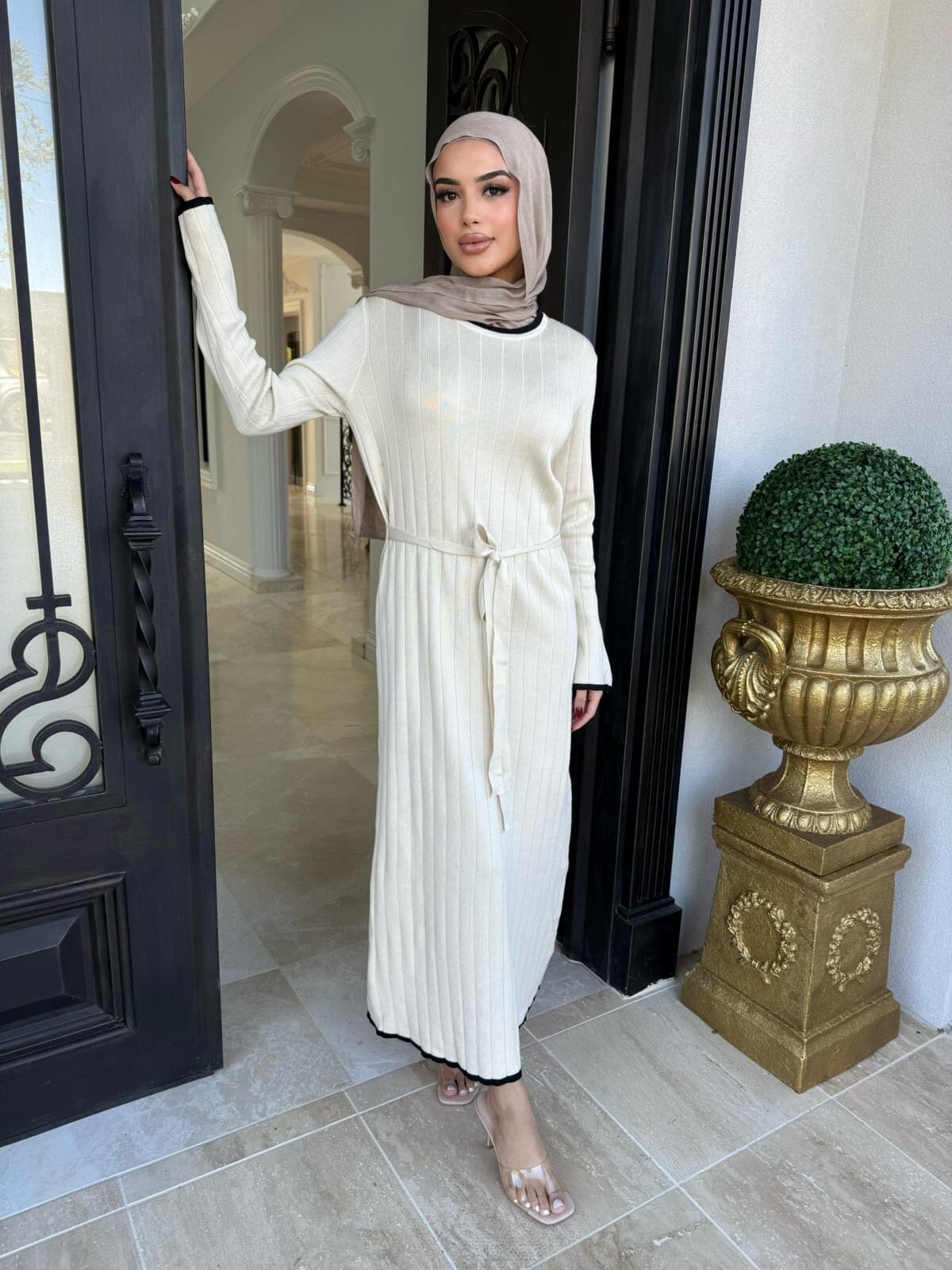 Trimmed Knit Set
