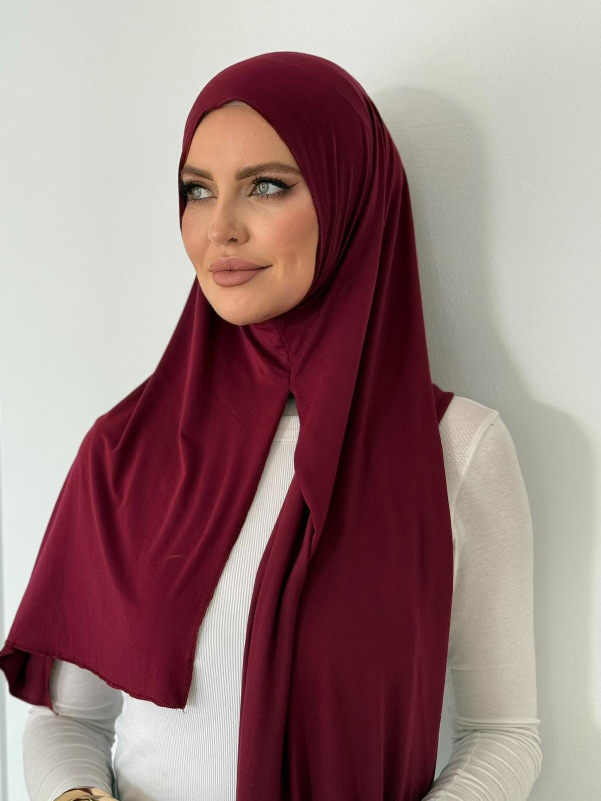 Maroon Jeresy Wrap