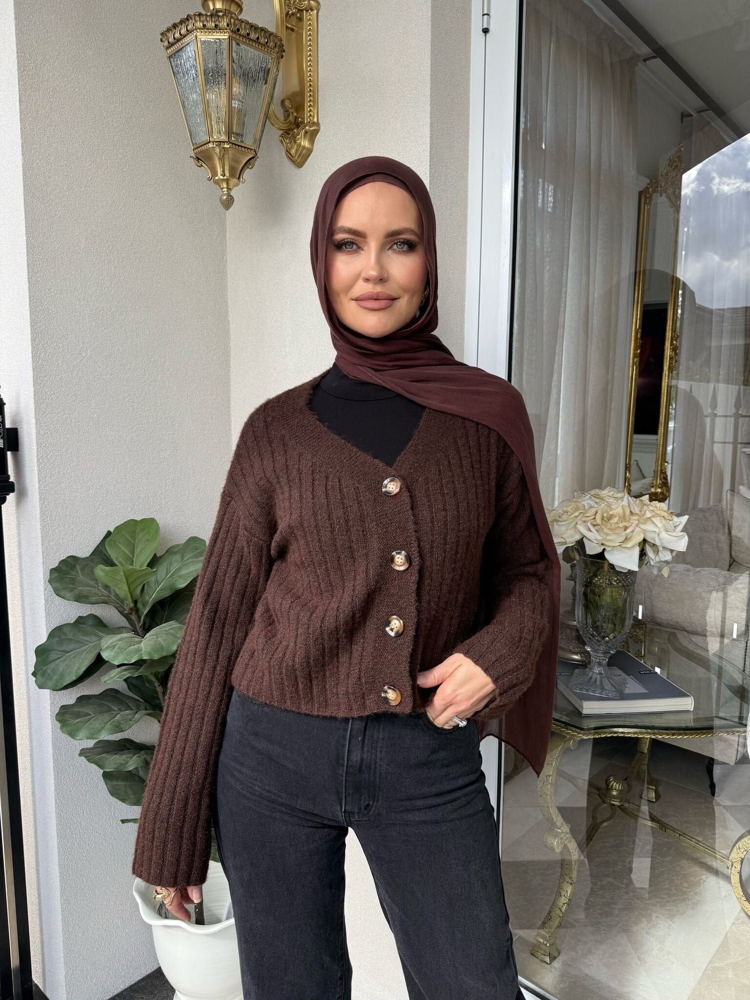 Chocolate Midi Cardigan