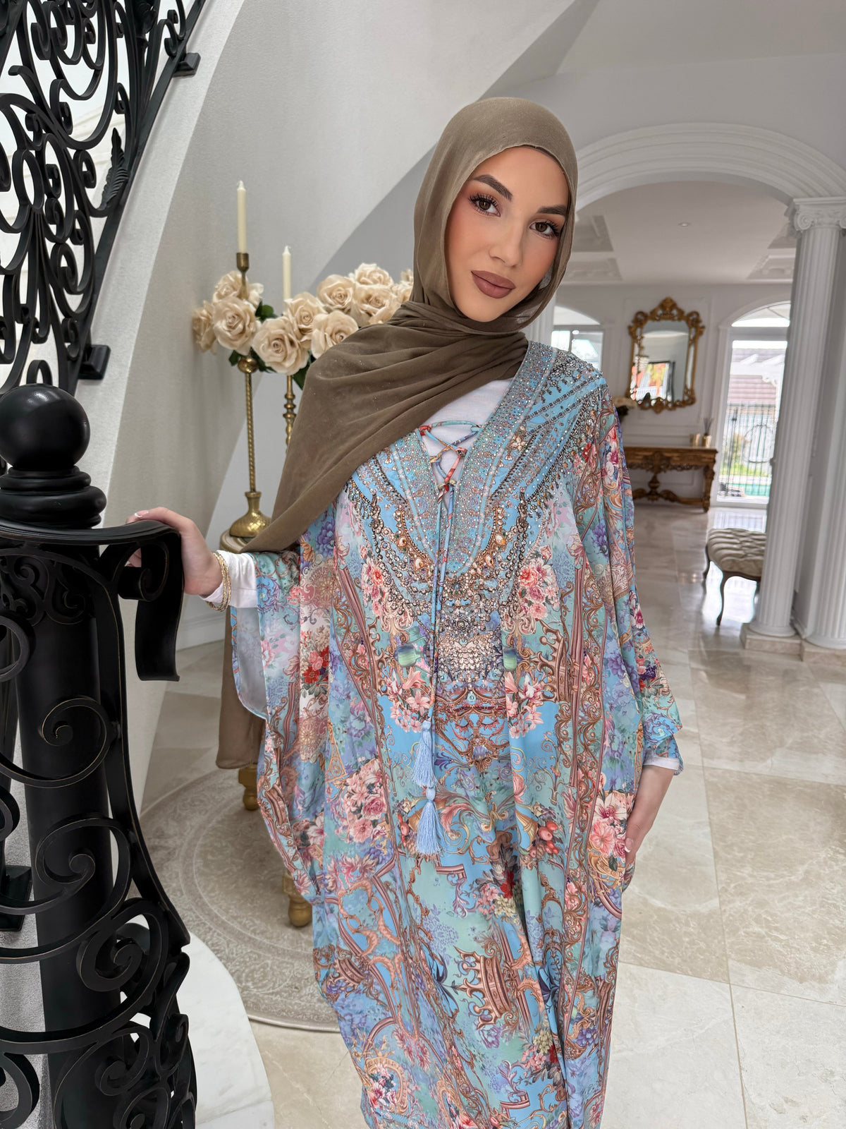 Nour Turquoise Kaftan