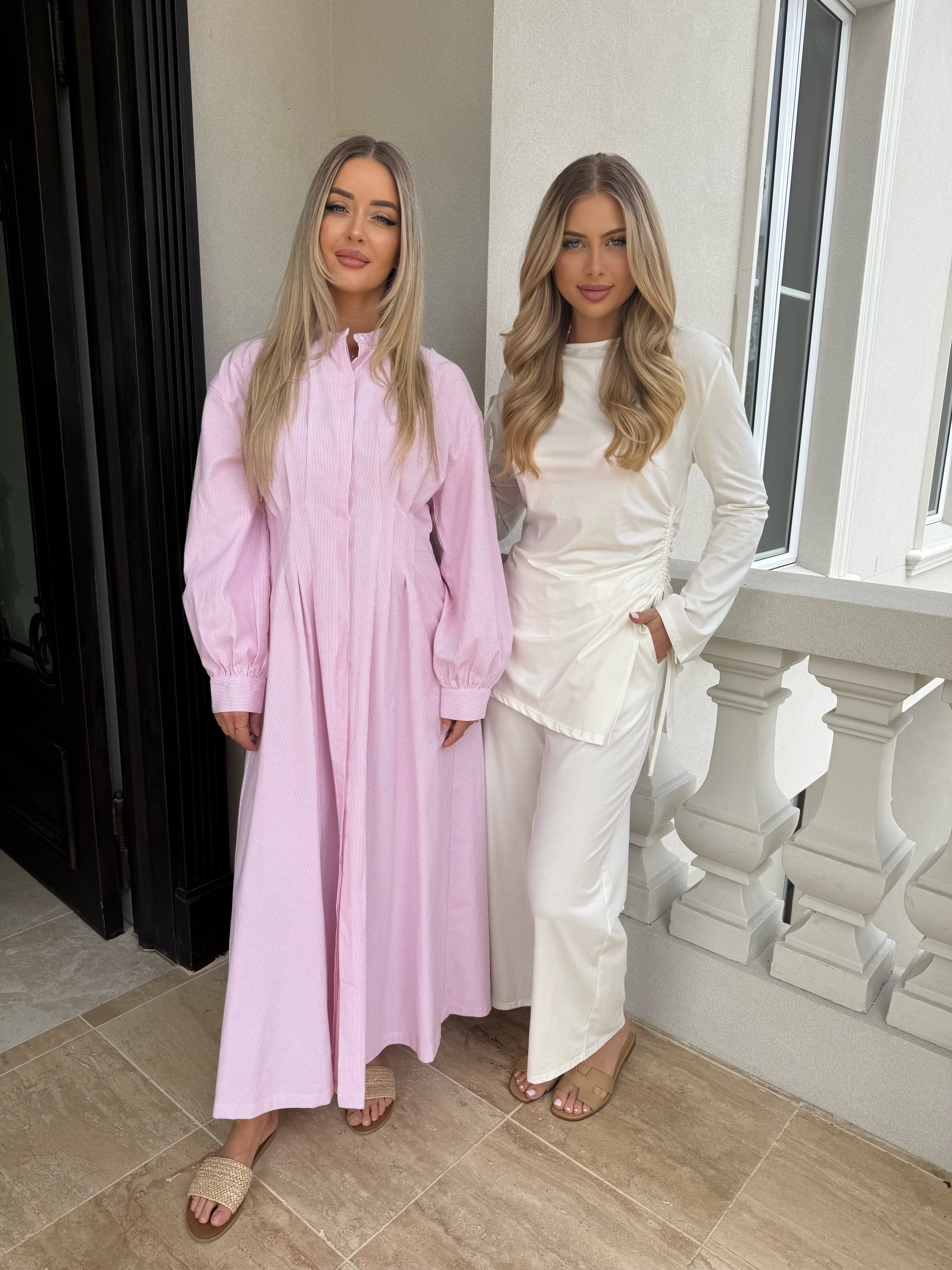 Pink Pin Stripe Dress