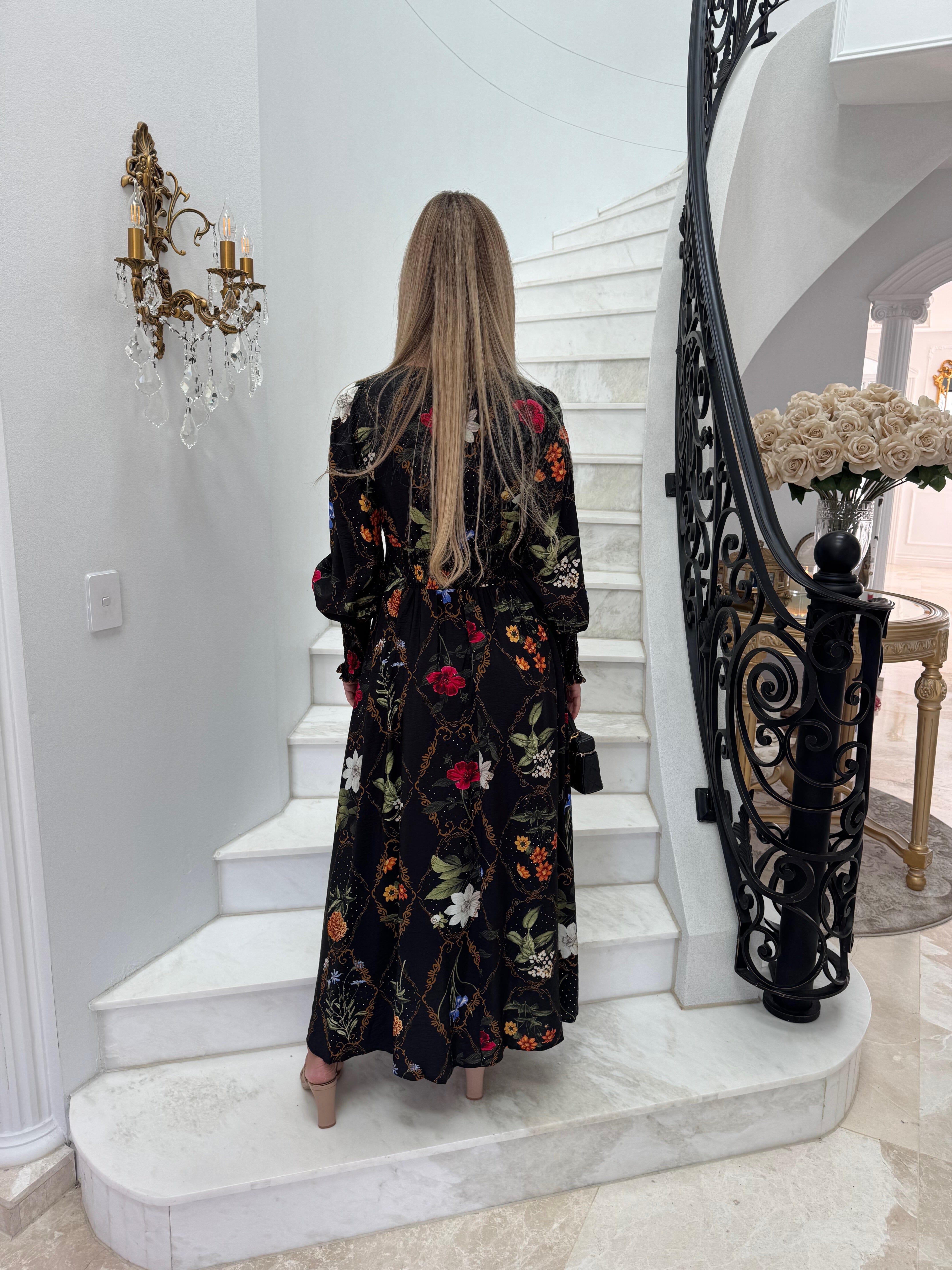 Midnight Floral Dress