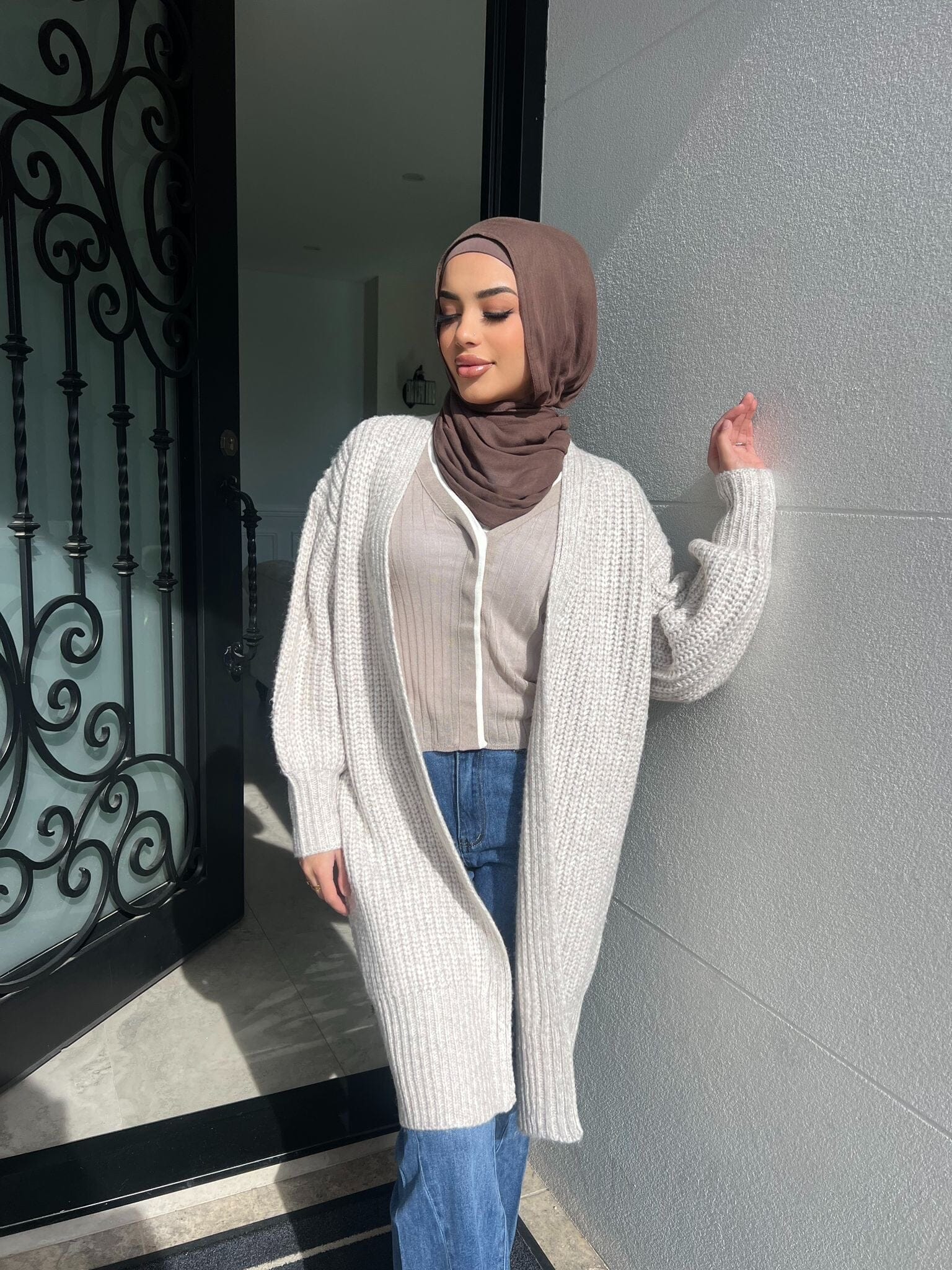 Grey Marle Knit Cardigan