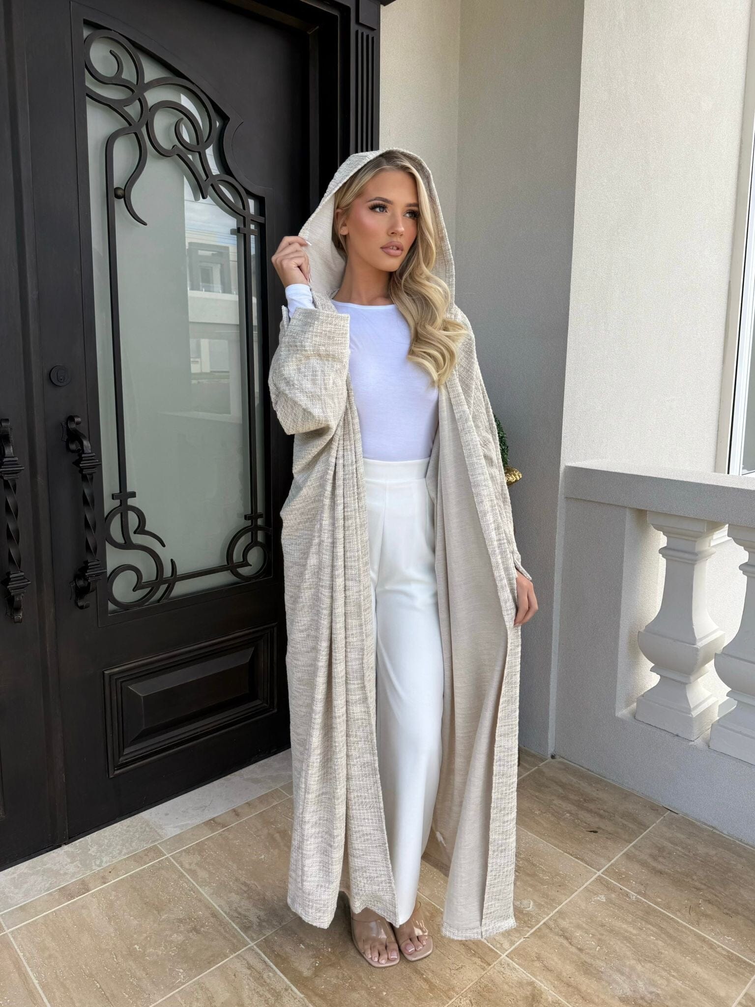 Tweed hoodi Cardigan