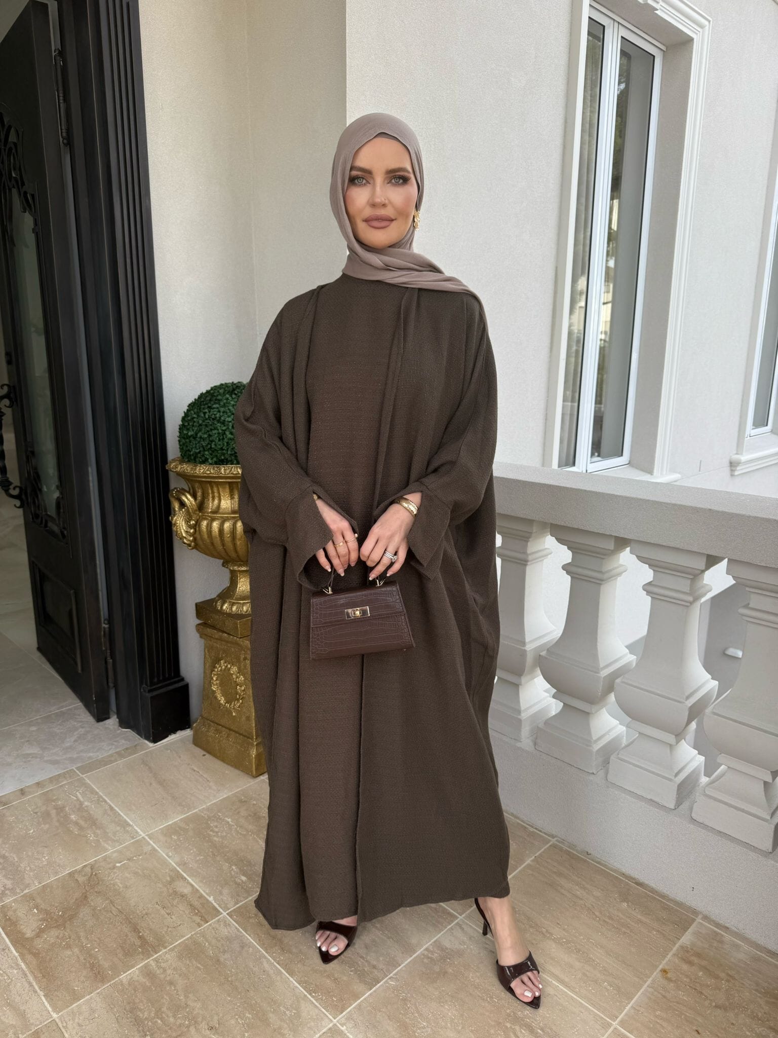 Tweed Abaya Set