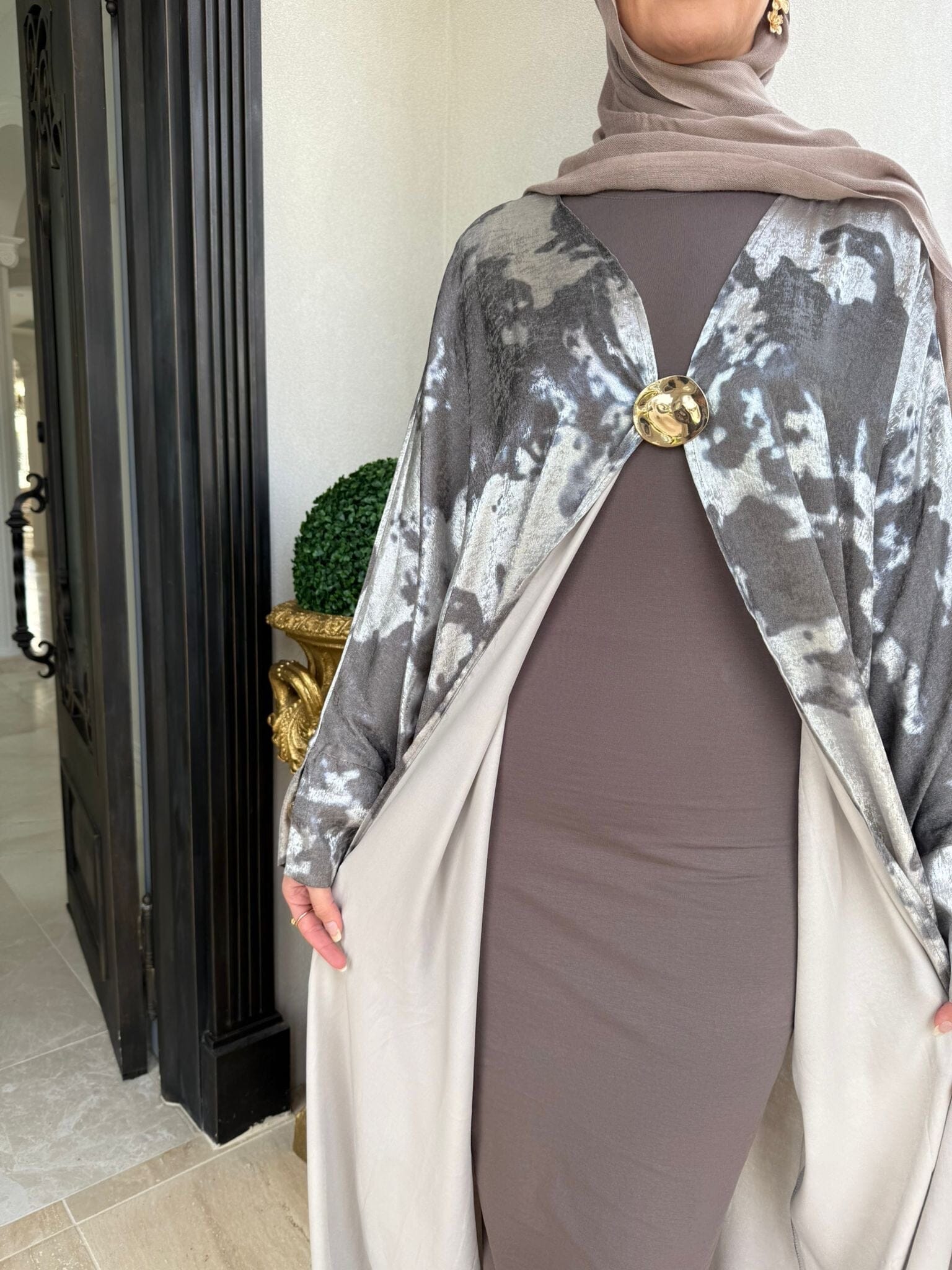 Dye Satin Abaya