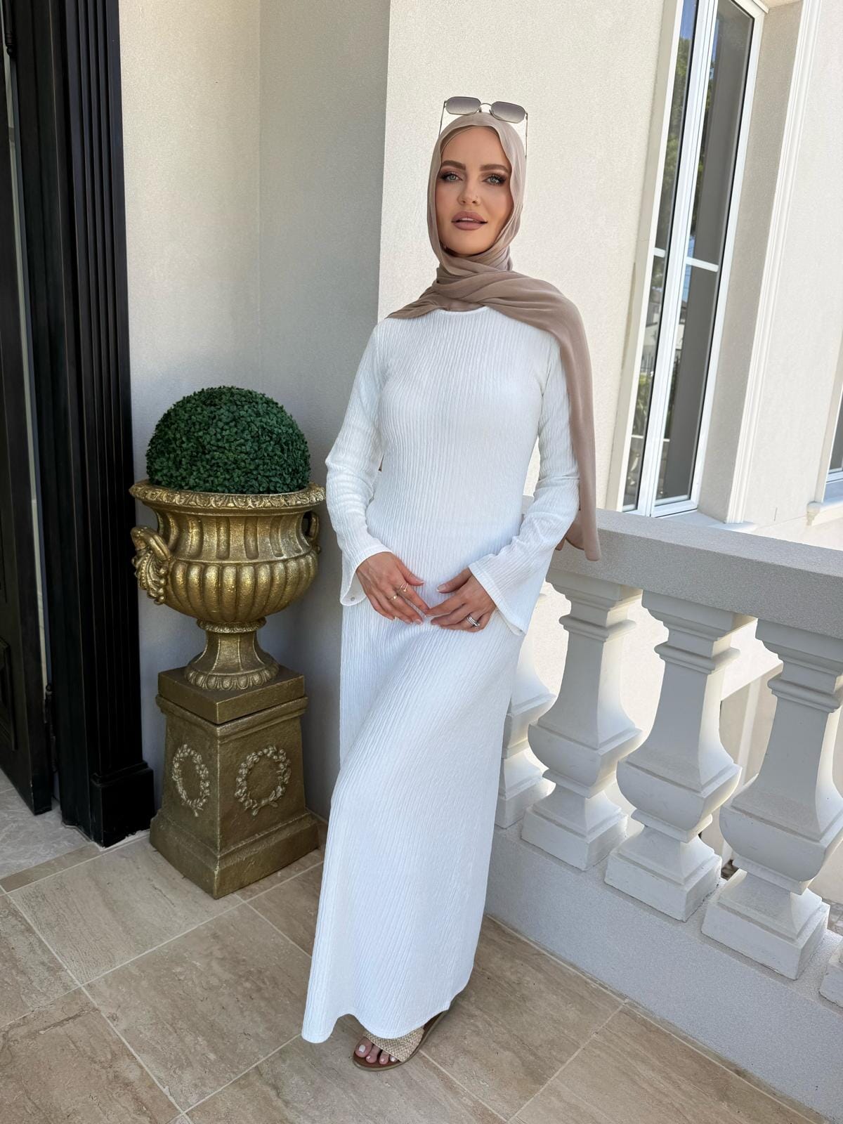 Ribbed Tie Back Dress