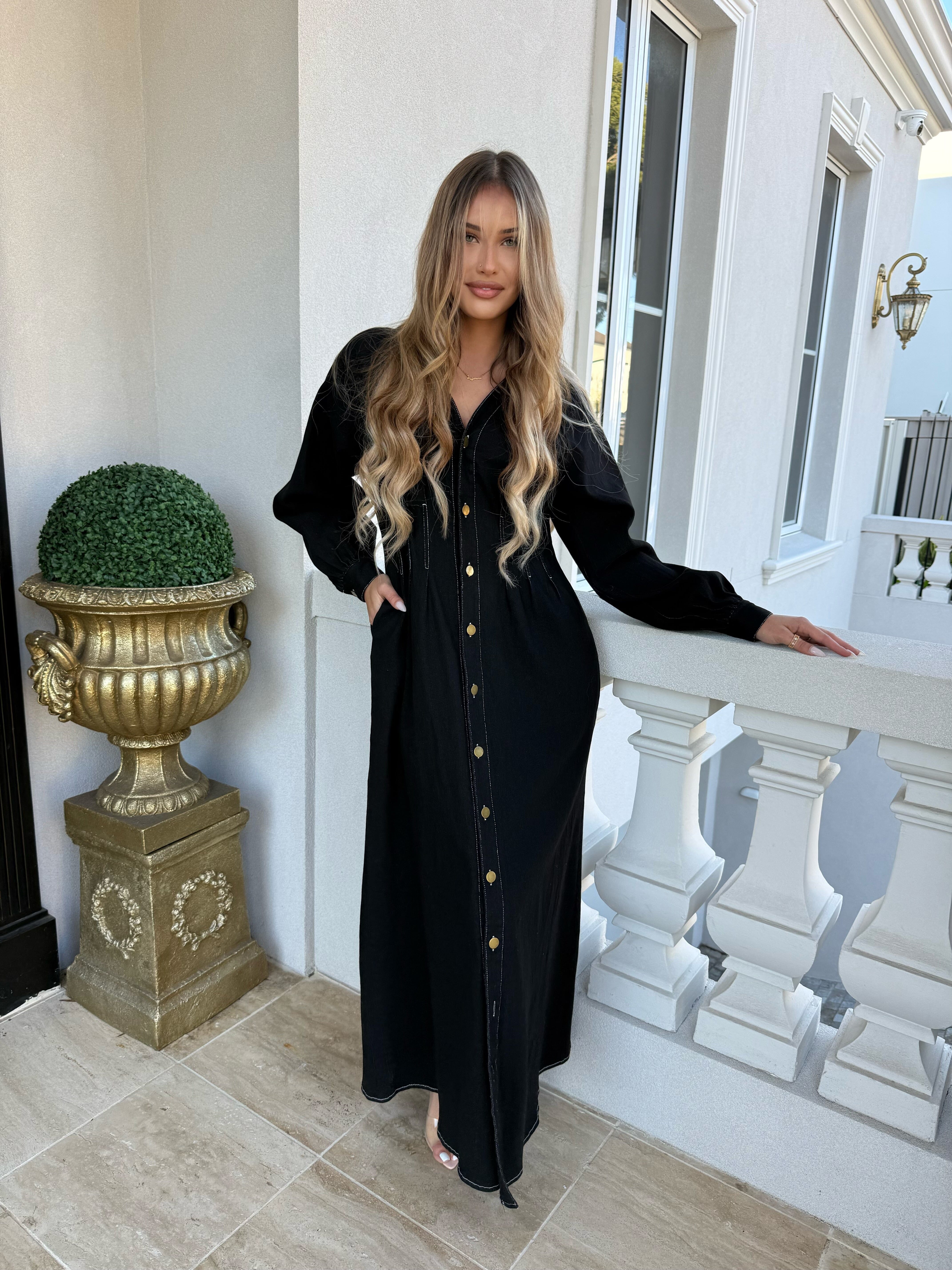 Black Denim Maxi
