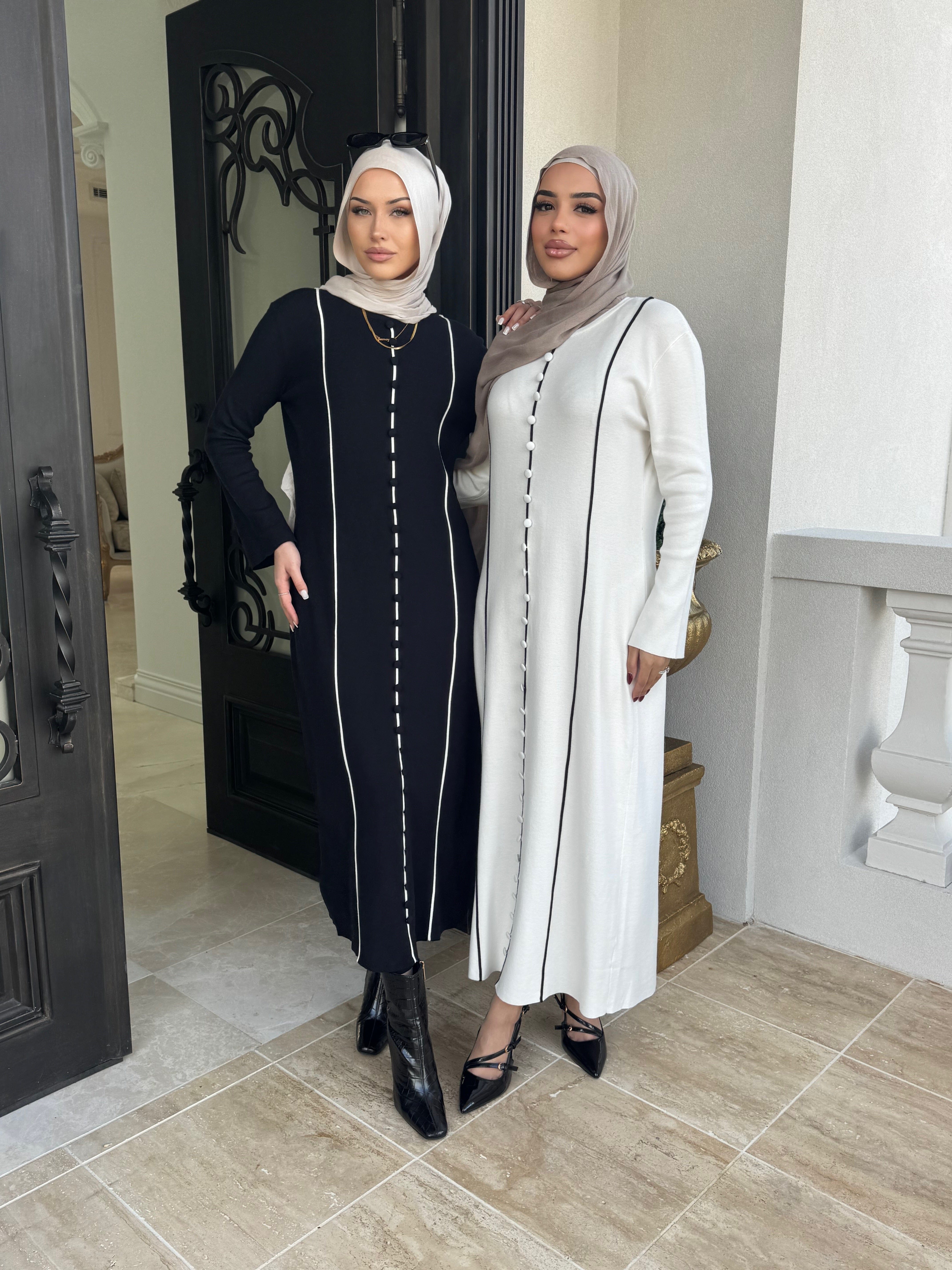 Soft Knit Button Dress