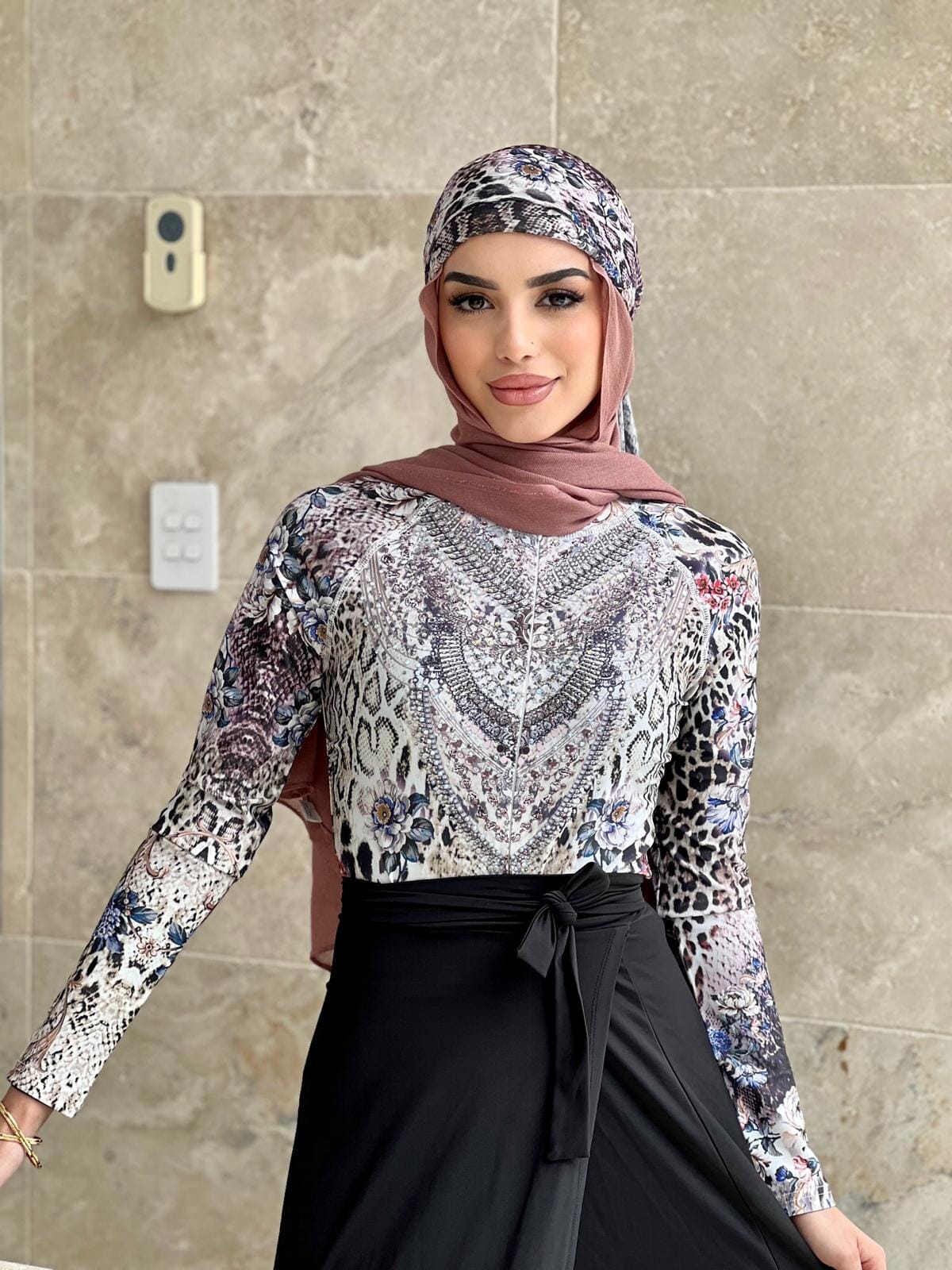 Lavender Cheetah Swim Body Suite