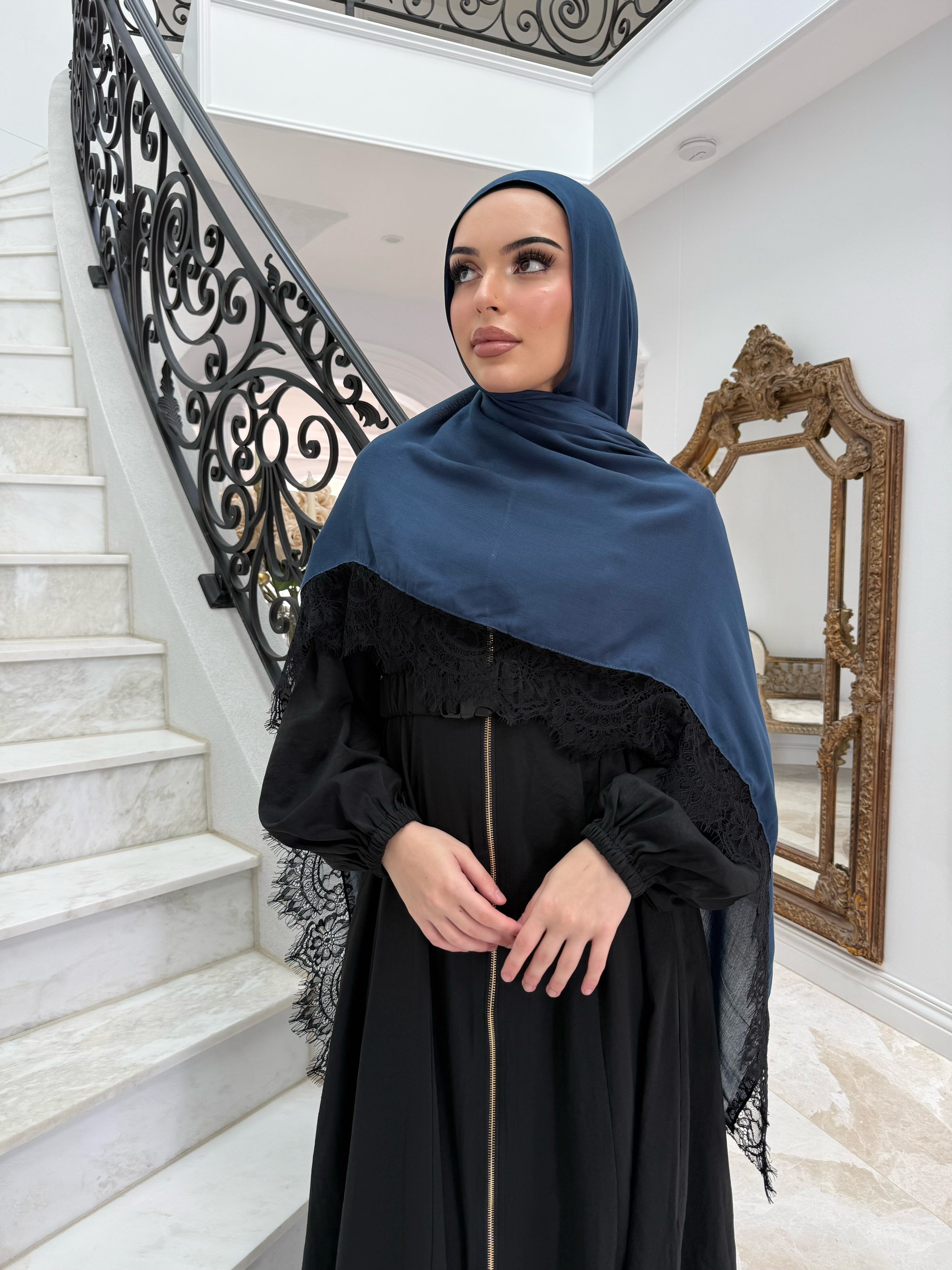 Indigo Lace Modal Shawl