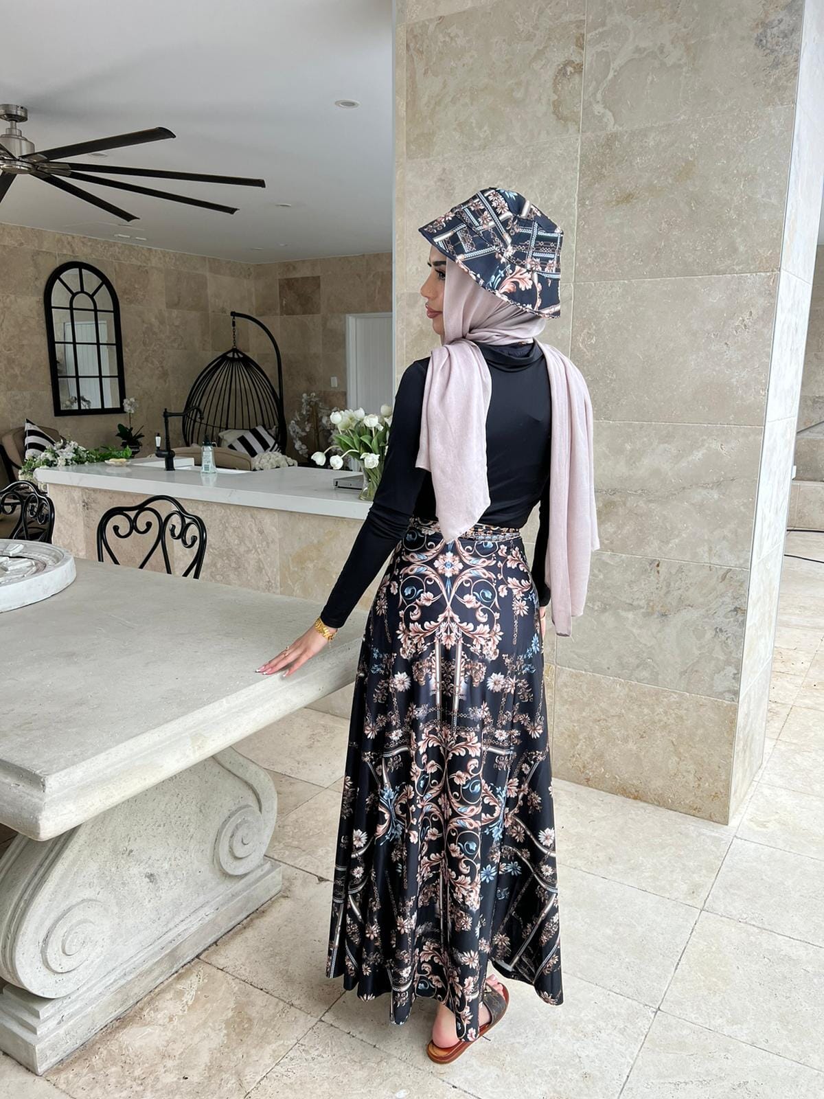 Dark Night Beaded Sarong