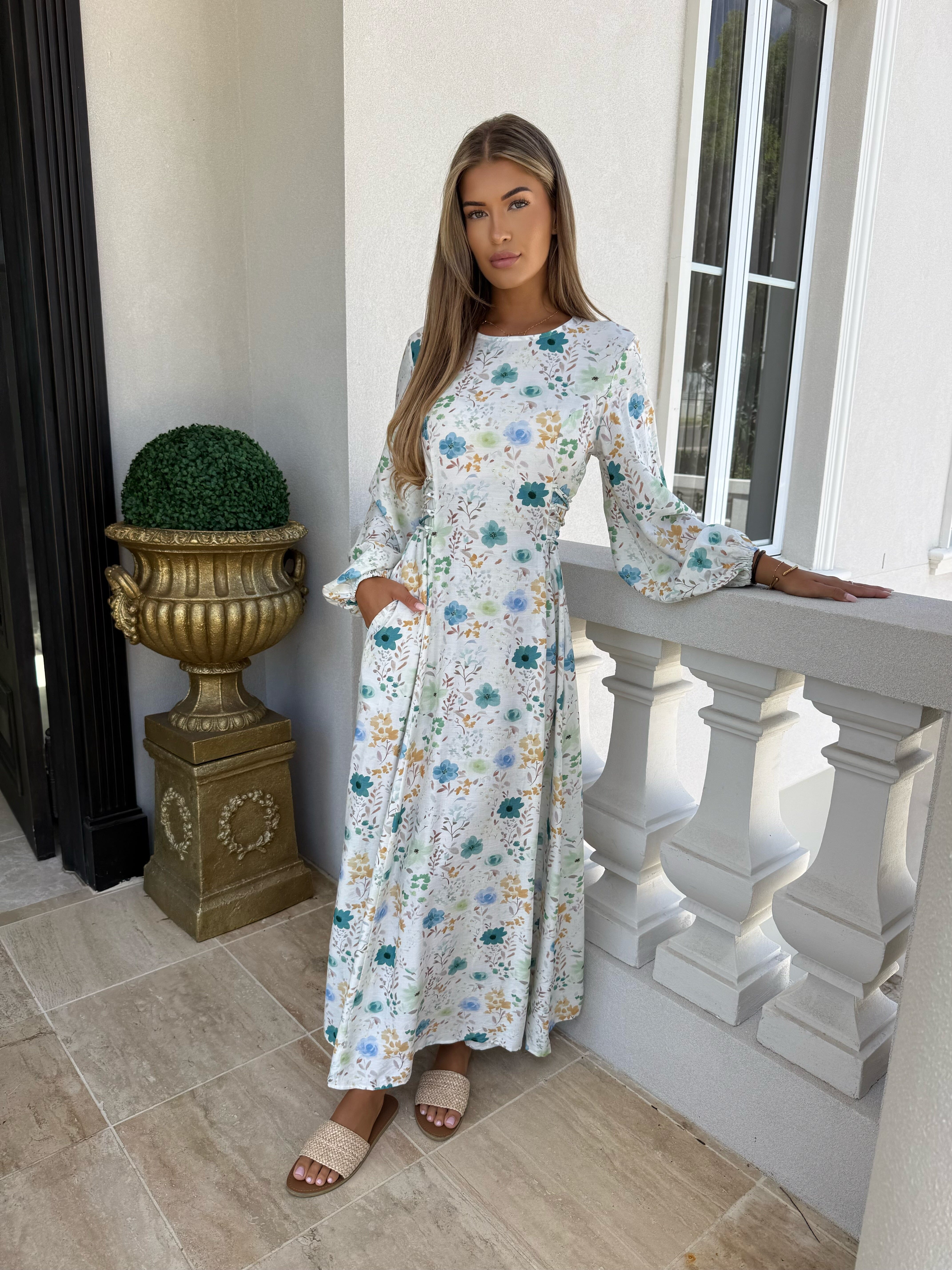 White Bloom Side Dress