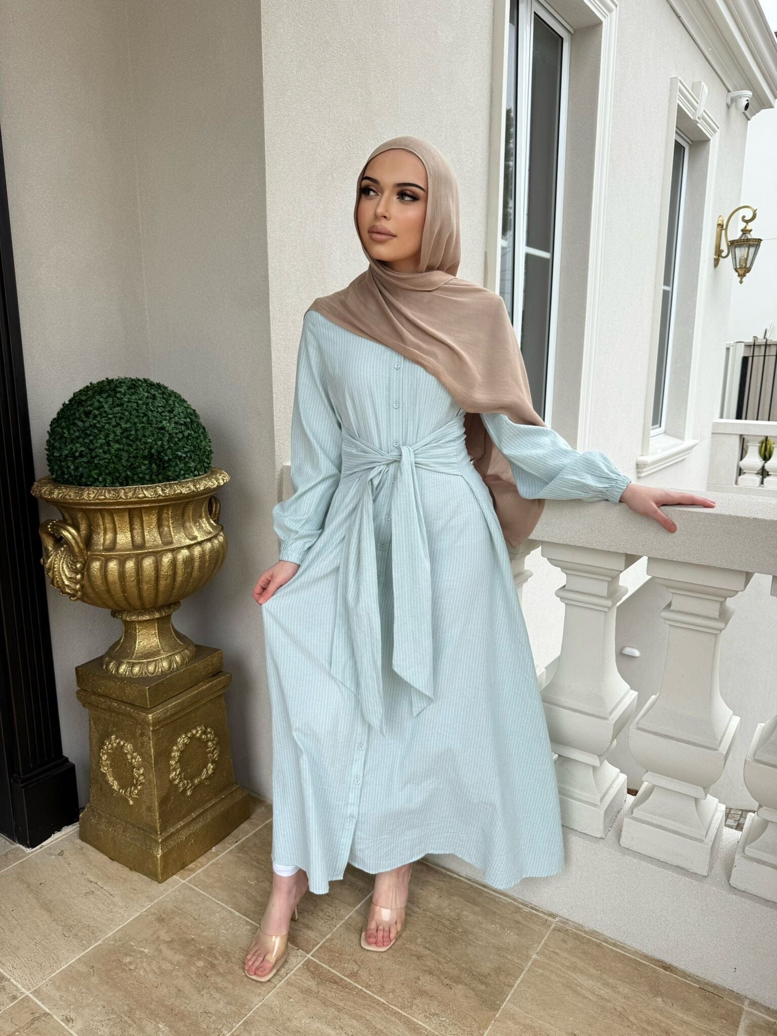 Pin Stripe Bow Dress