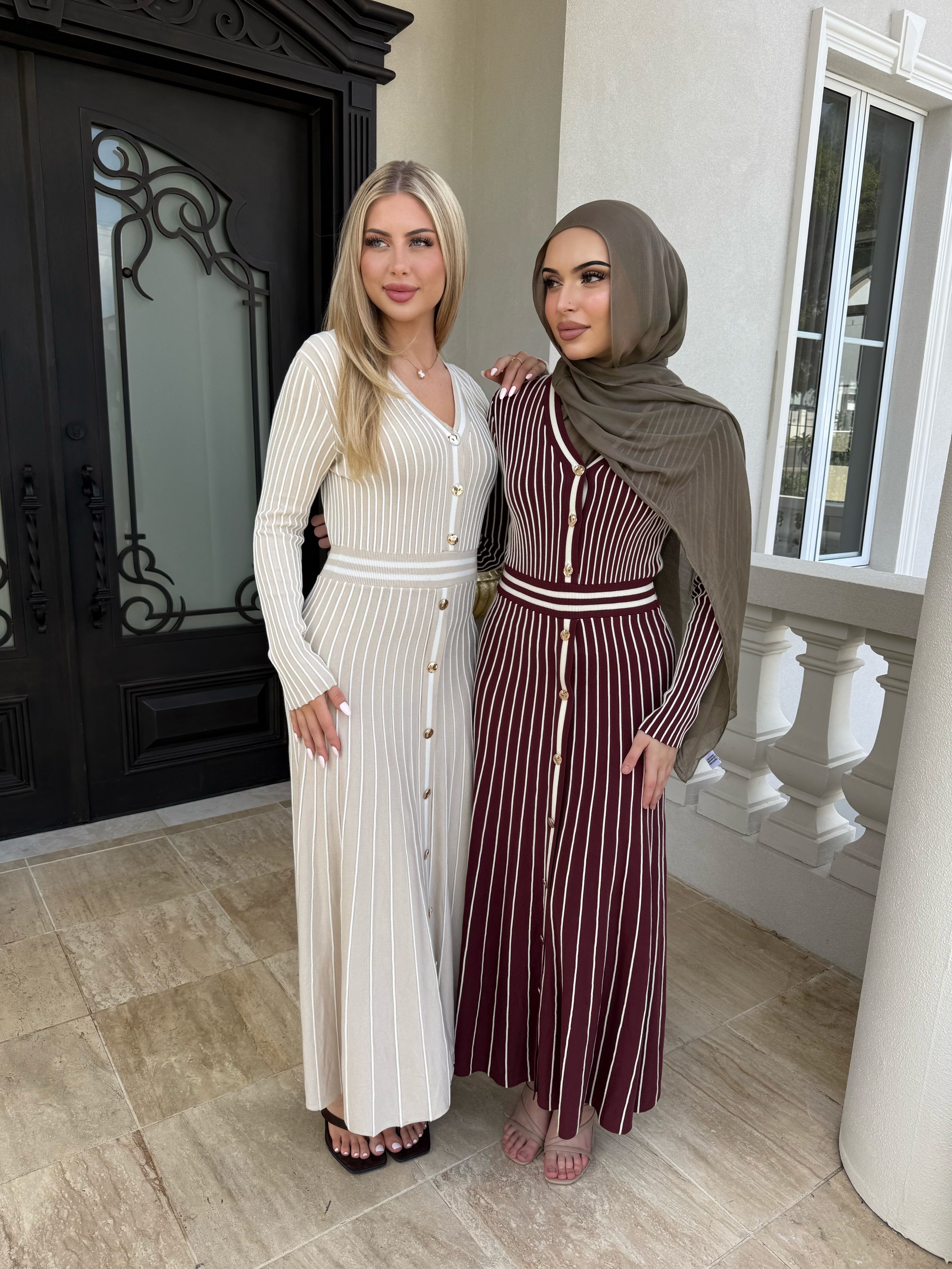 Malak Knit Pleated Dress