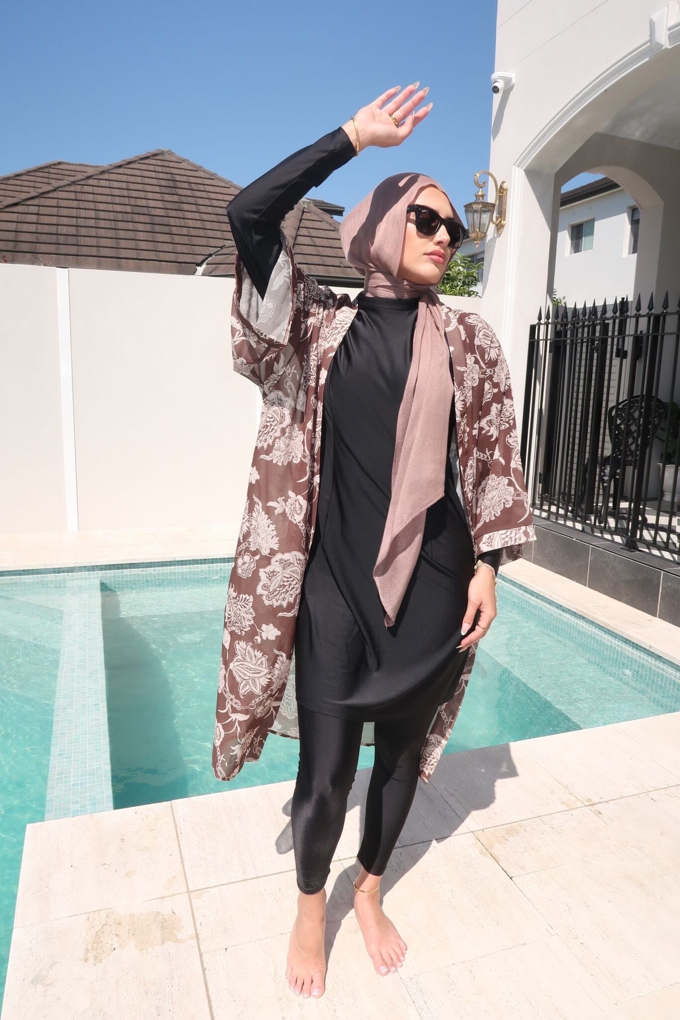 Brunette Swim Kimono
