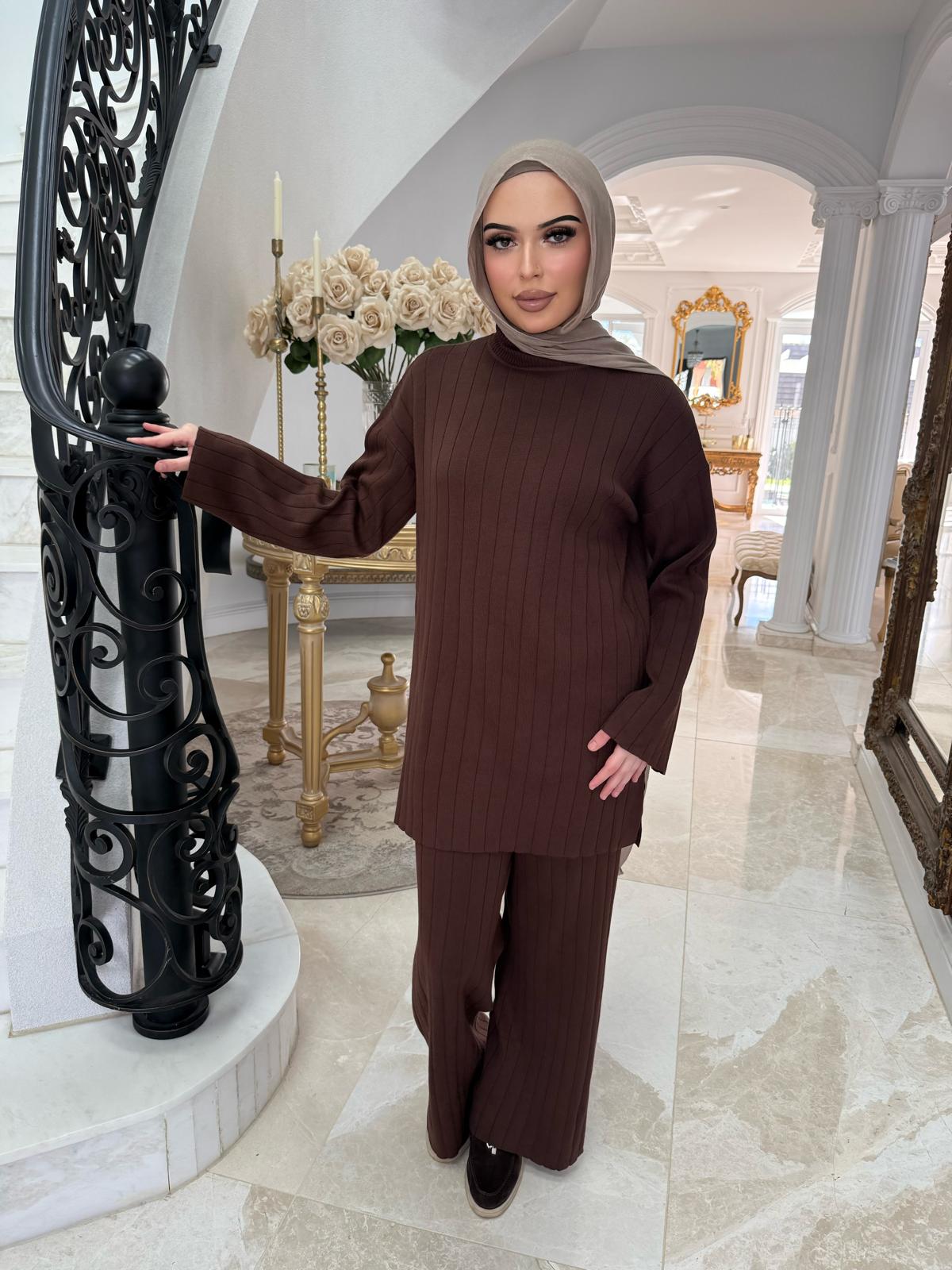 Thick Ribbed Knit Set