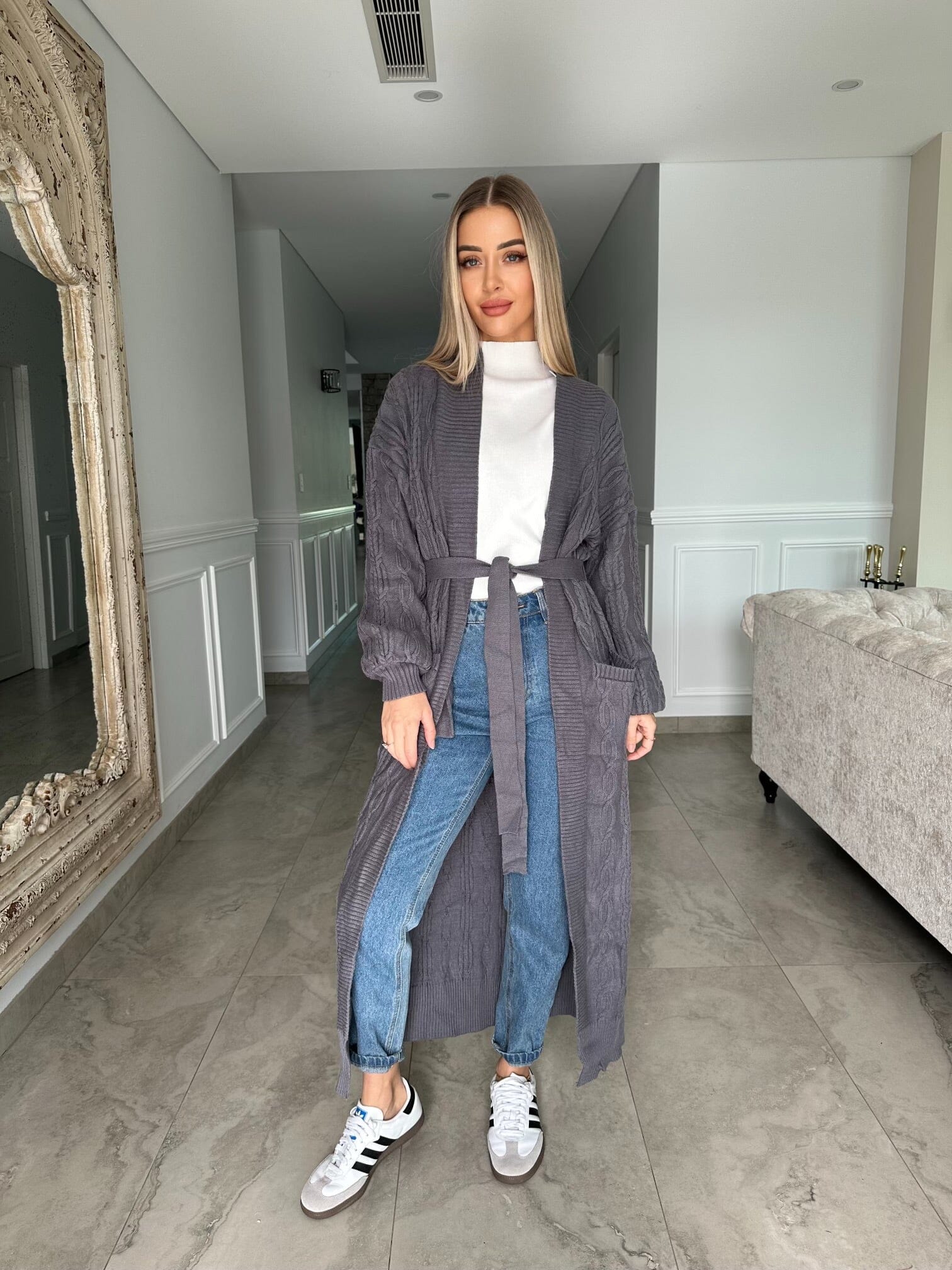 Cable Ankle Cardigan