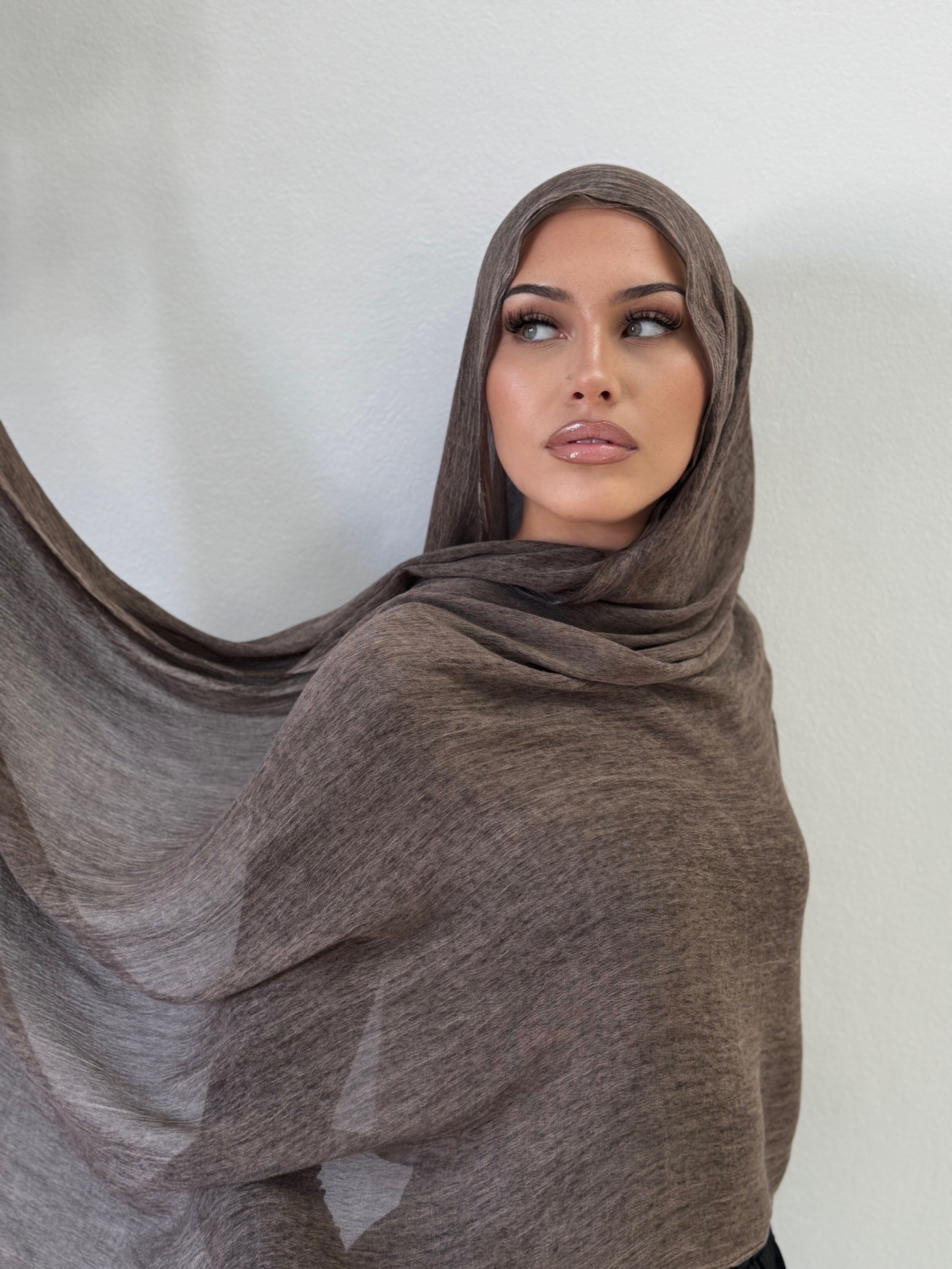 Hazelnut Pleated Hijab