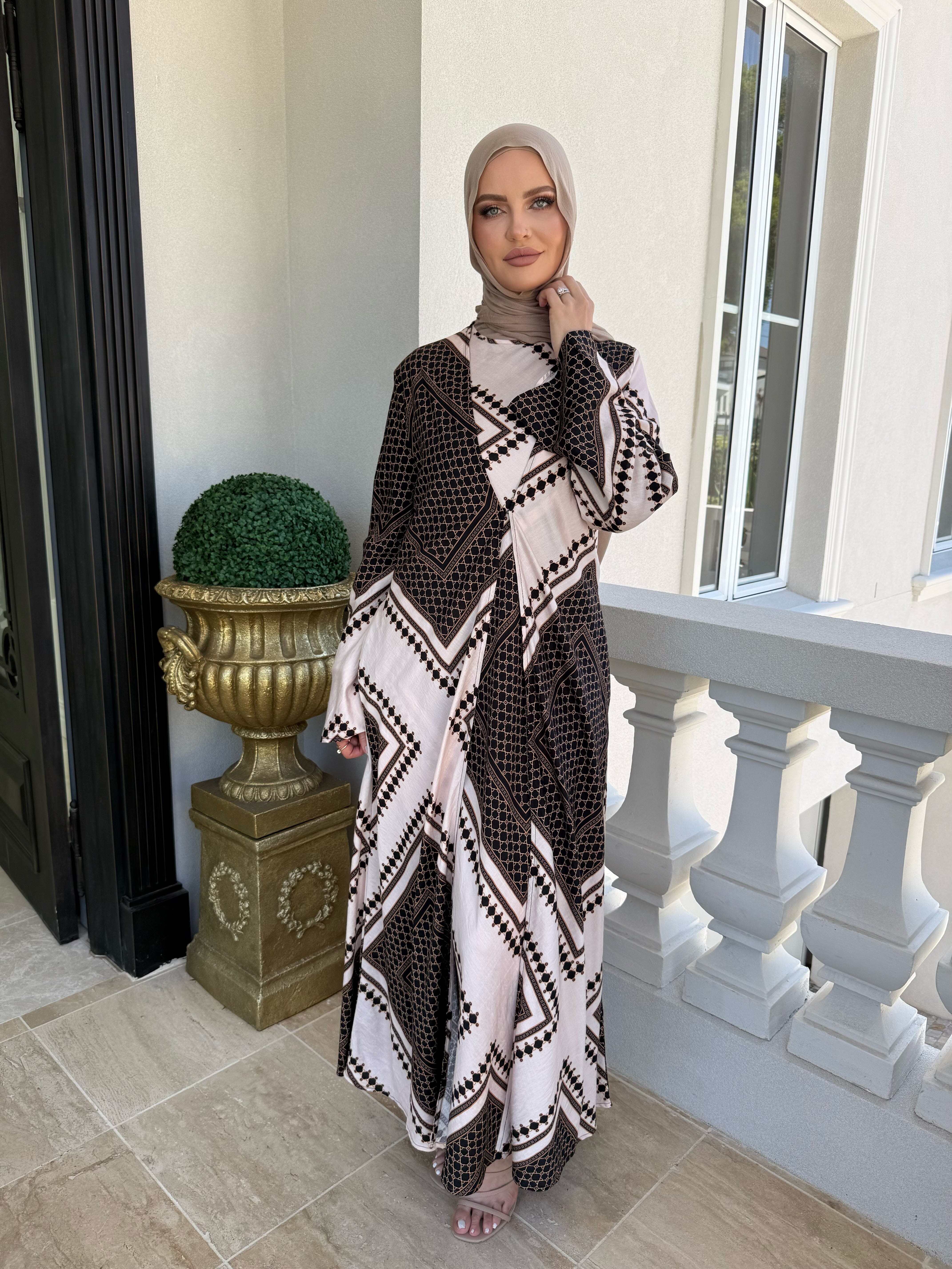 Coffee Abaya Set