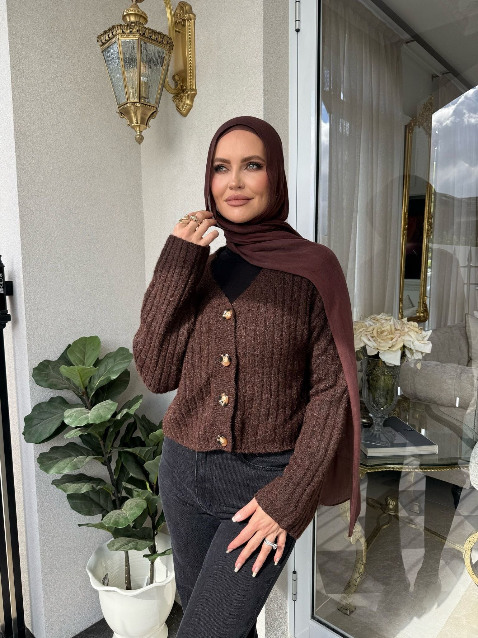 Chocolate Midi Cardigan