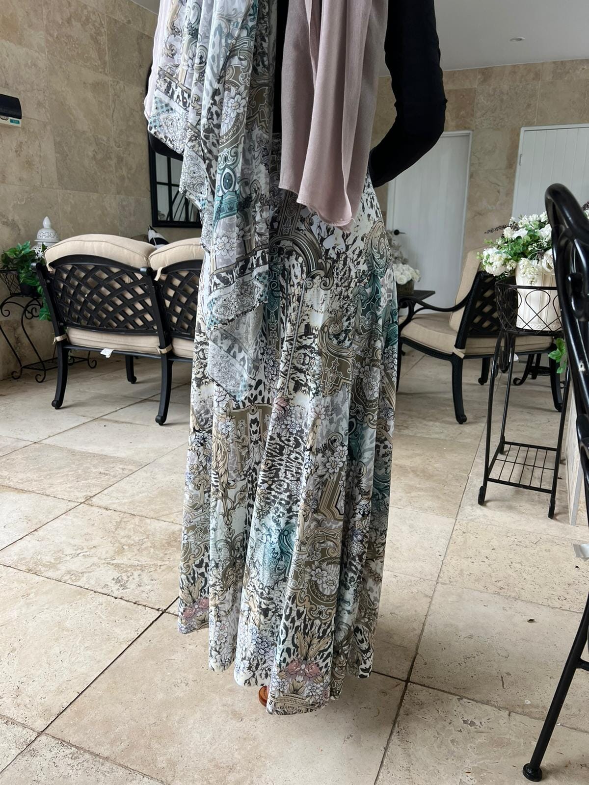 Teal Cheetah Swim Sarong
