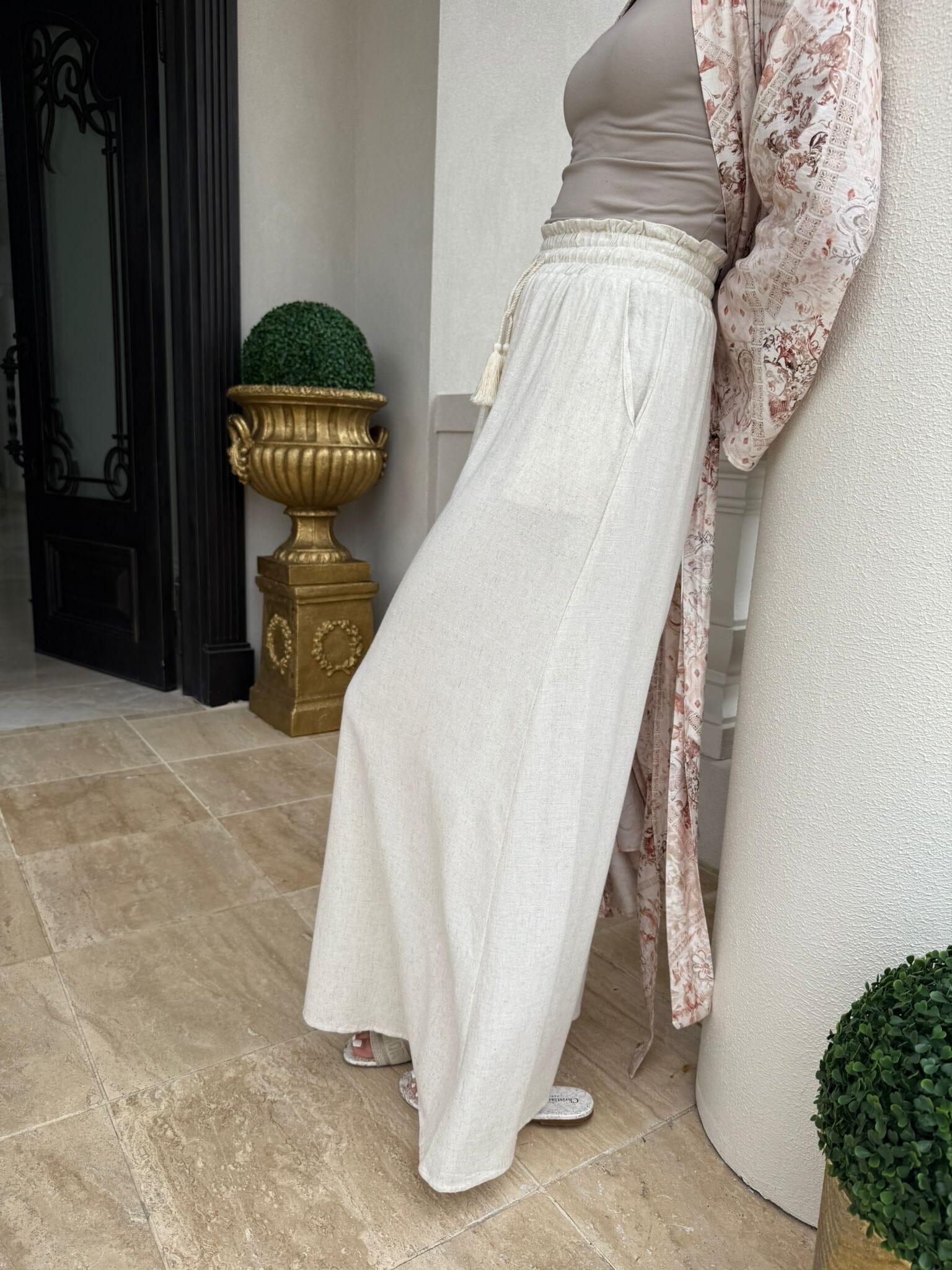 Linen Wide Fit Pants