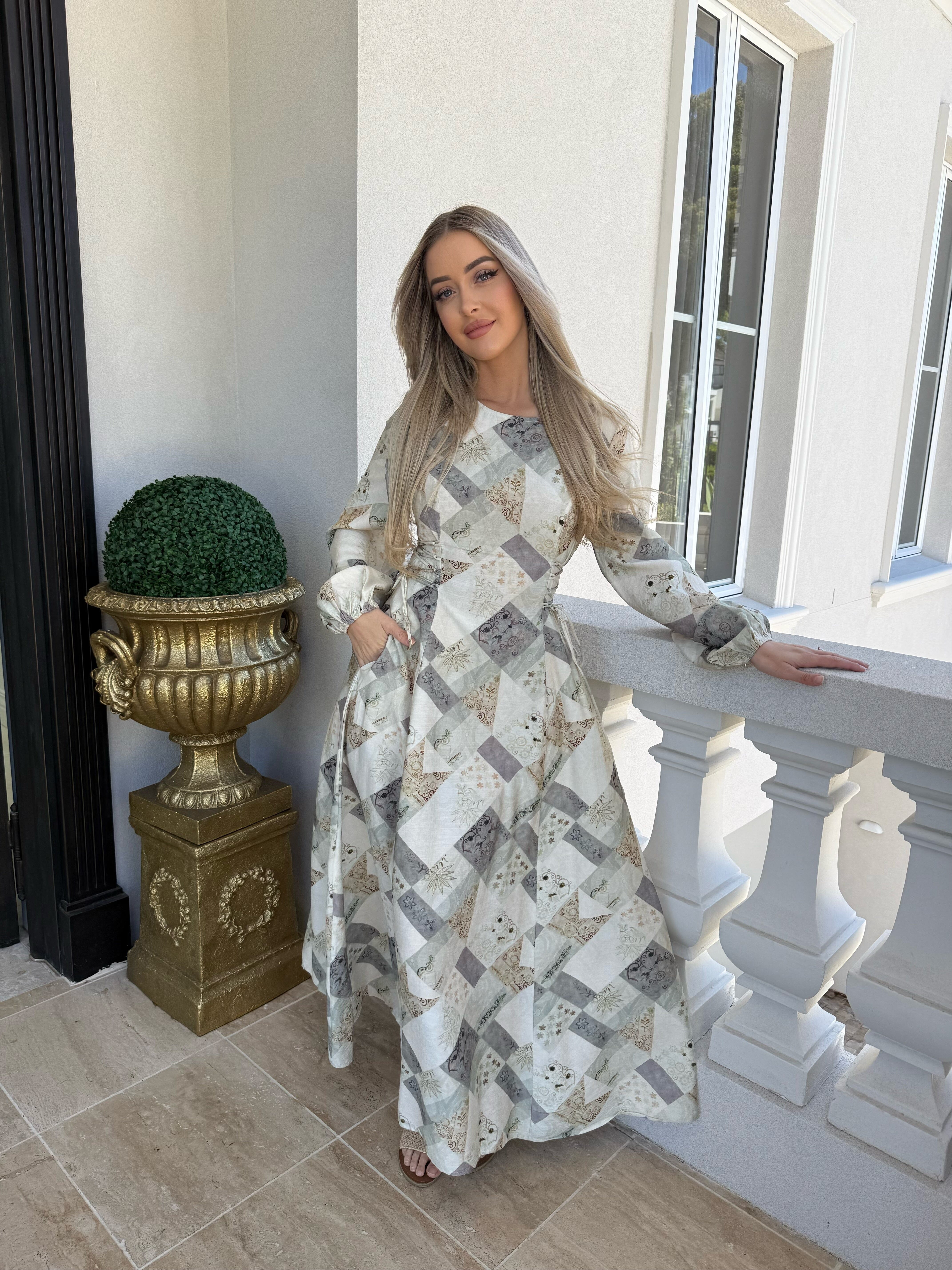 Pastal Green Tie Dress