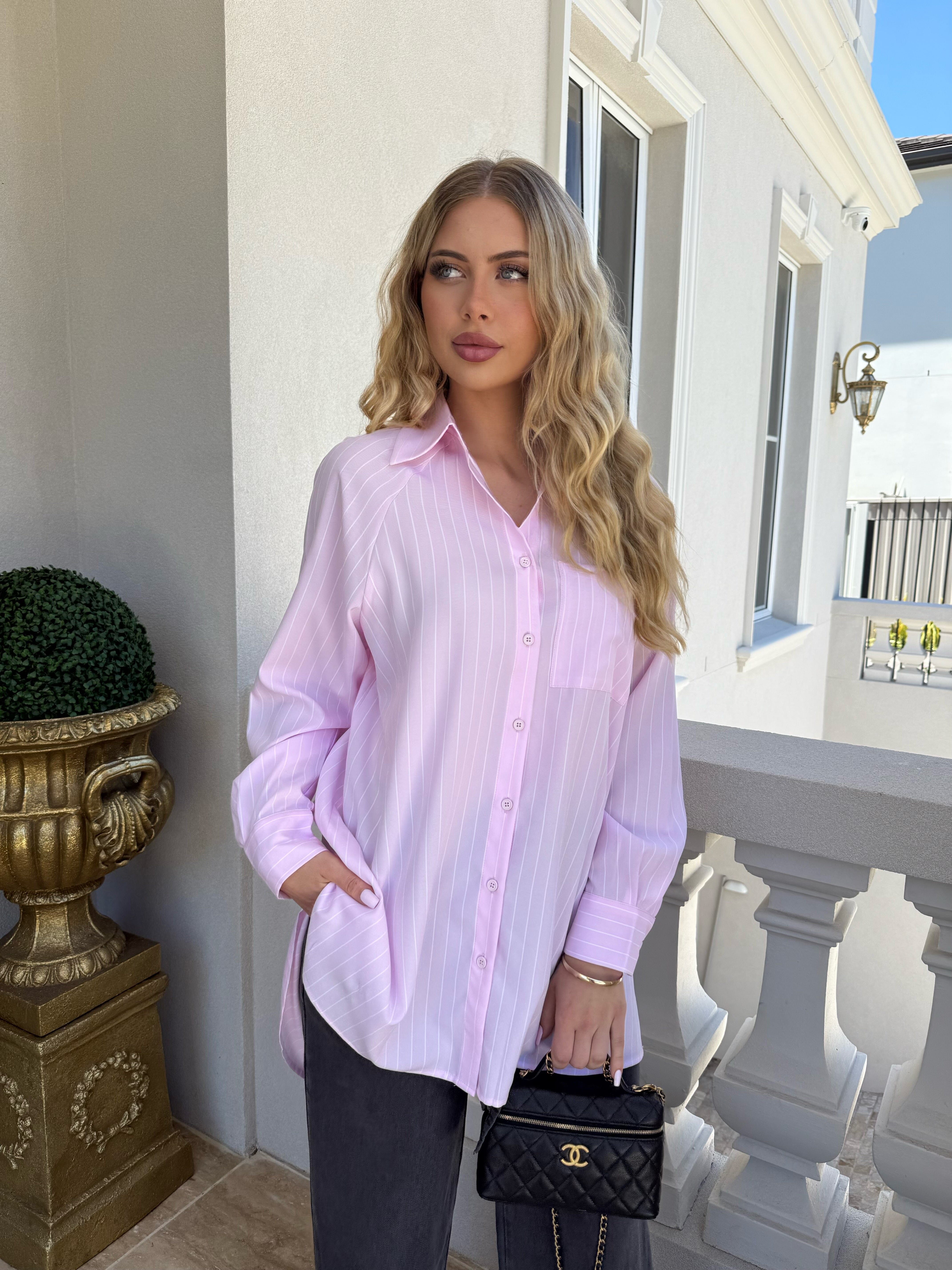 High Low Stripe Shirt