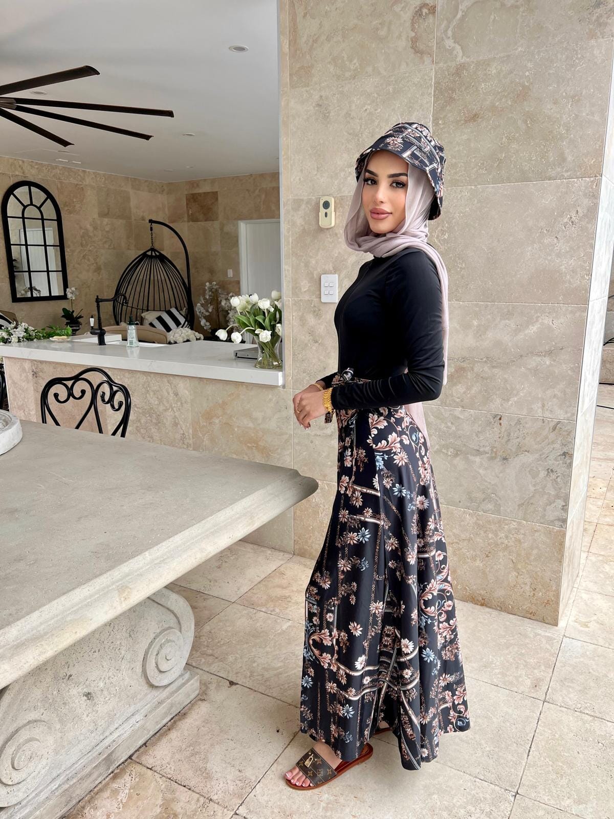 Dark Night Beaded Sarong