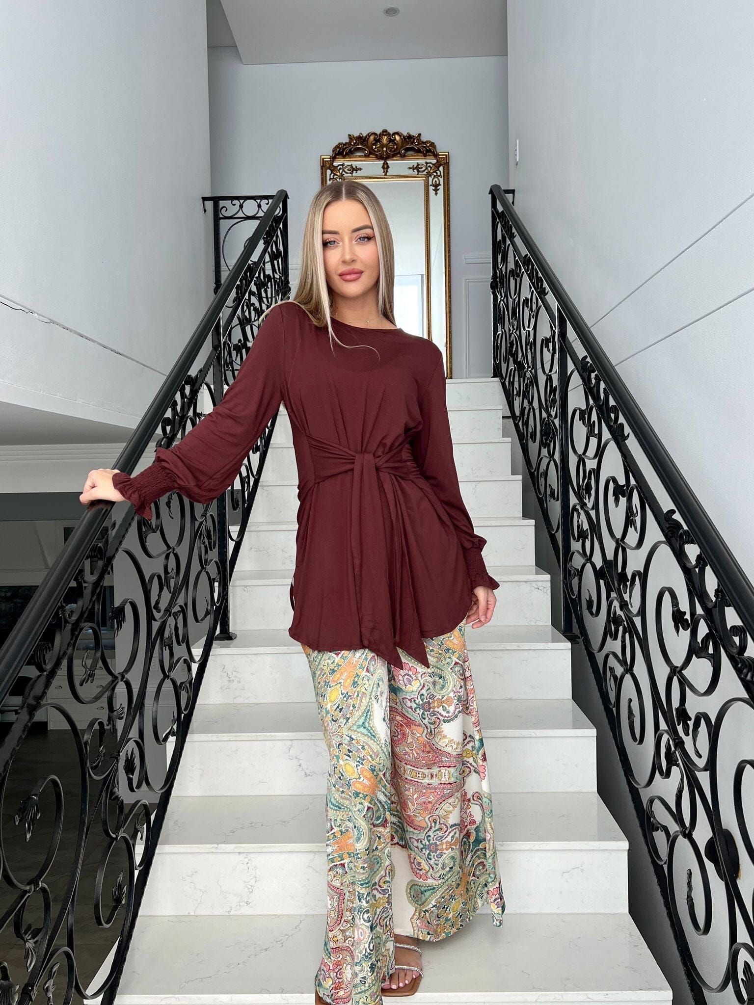 Pretty Paisley Wide Pants