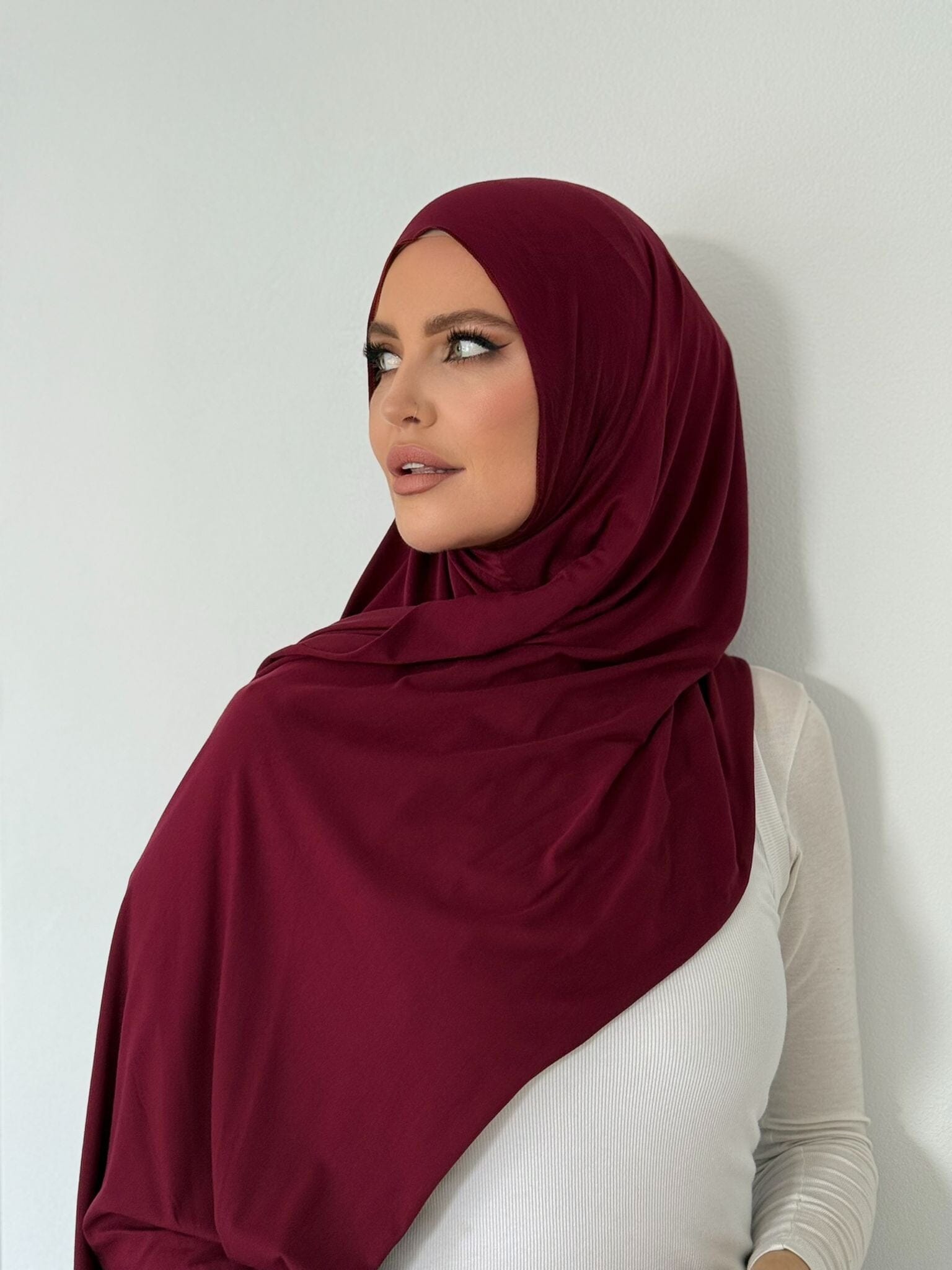 Maroon Jeresy Wrap