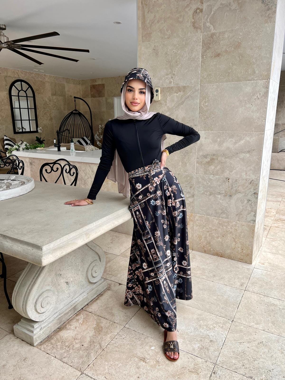 Dark Night Beaded Sarong