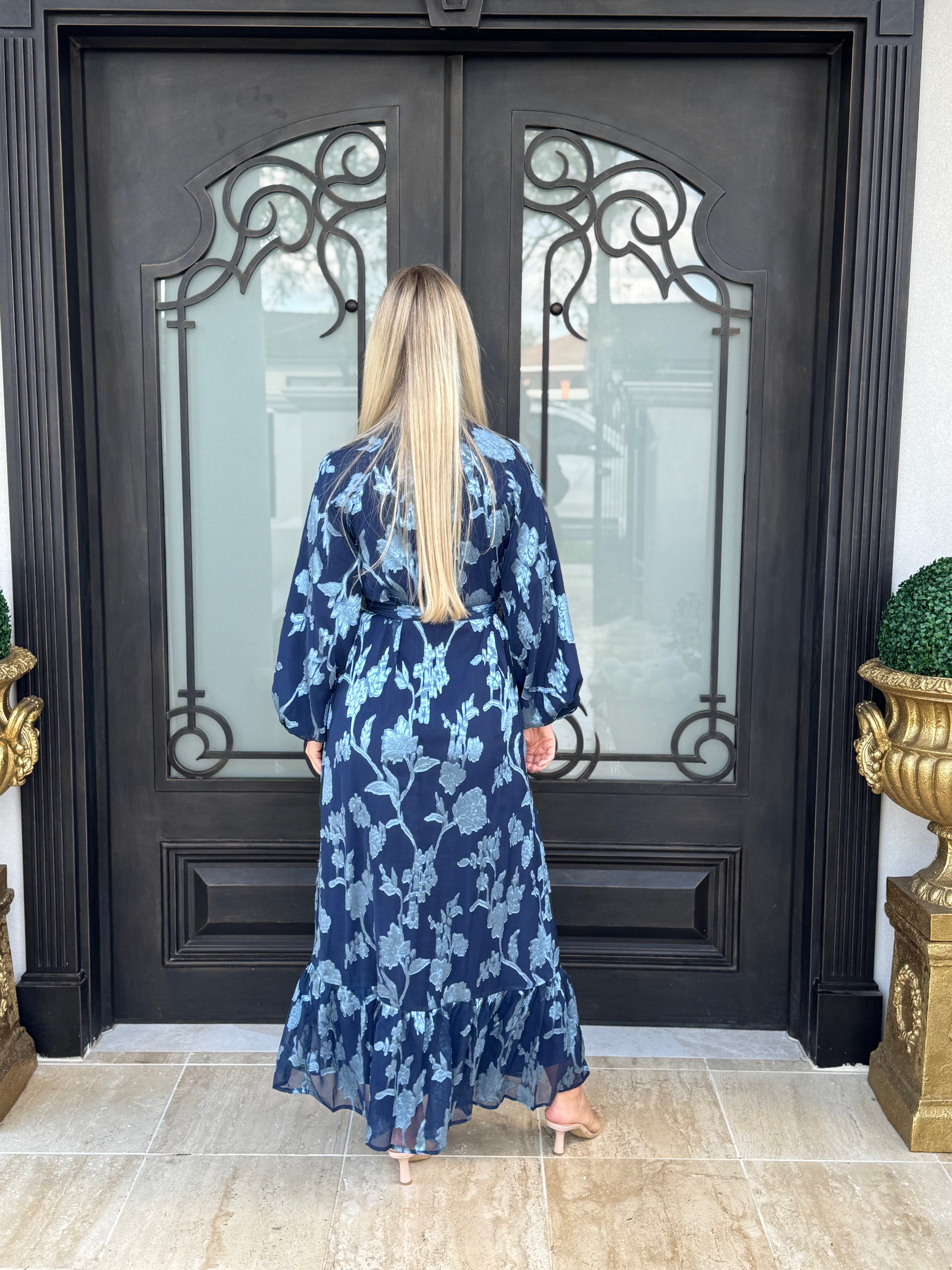 Navy Floral Dress