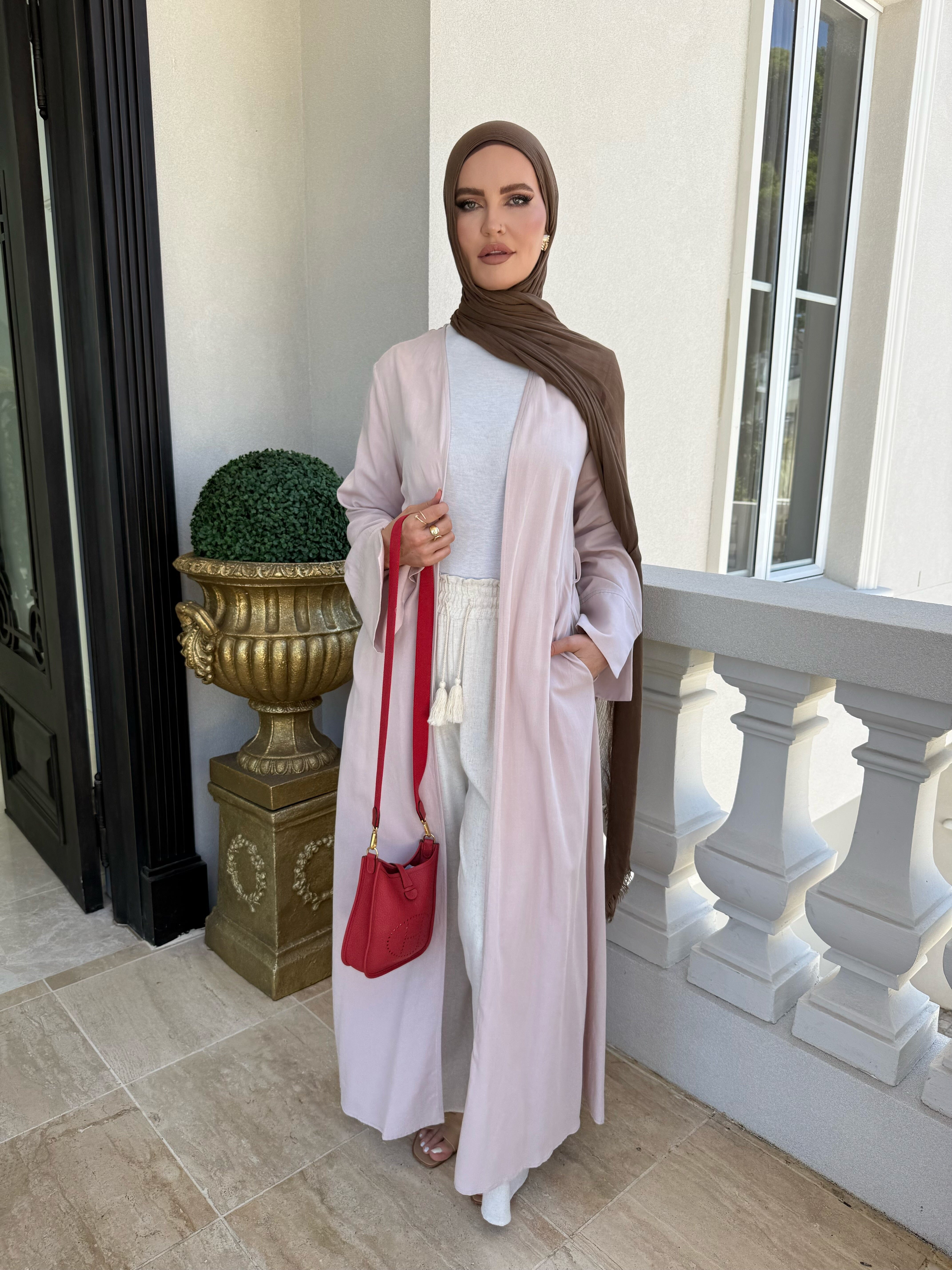 Linen Belle Open Abaya