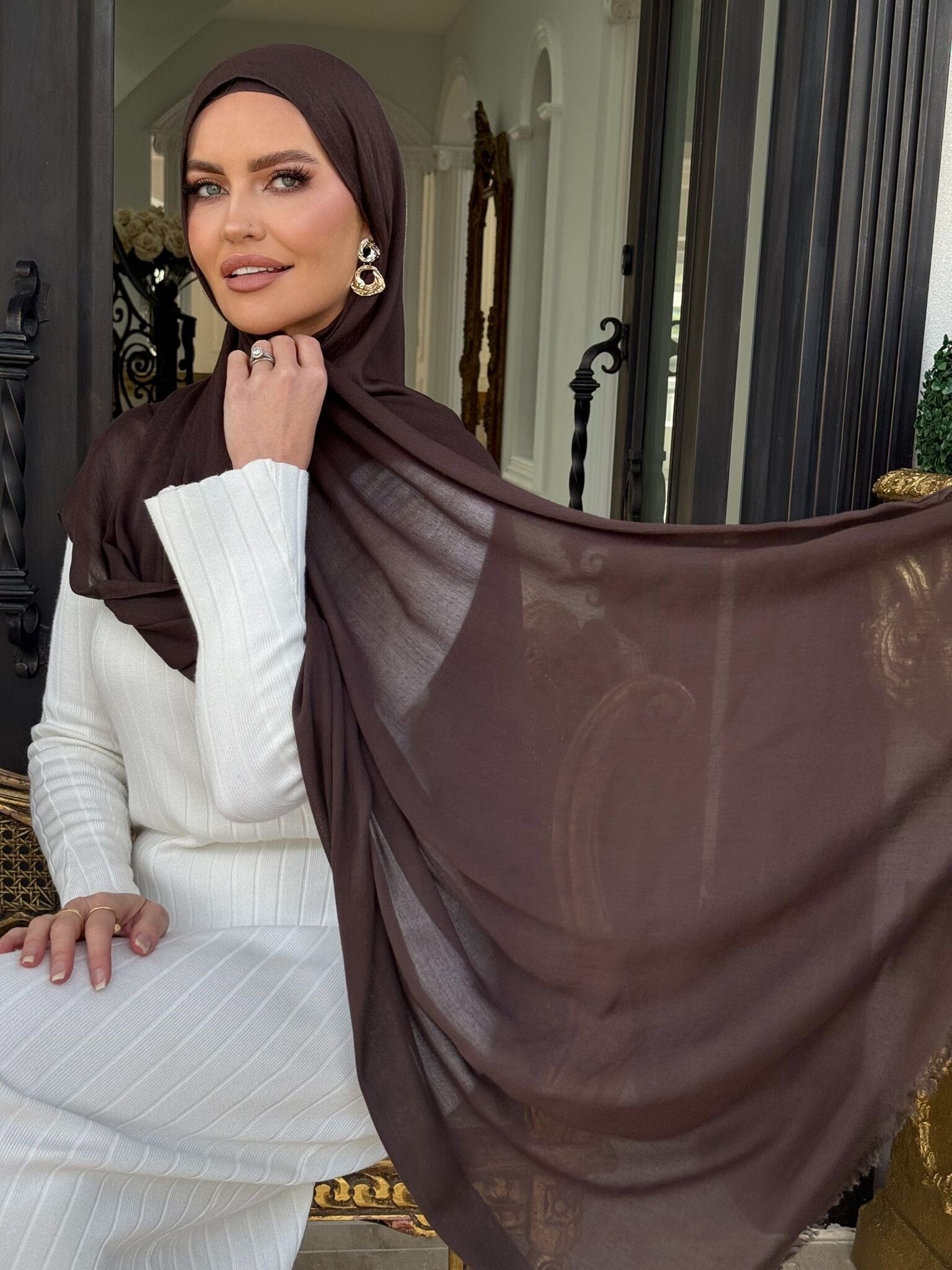 Hot fudge Crinkle Frill