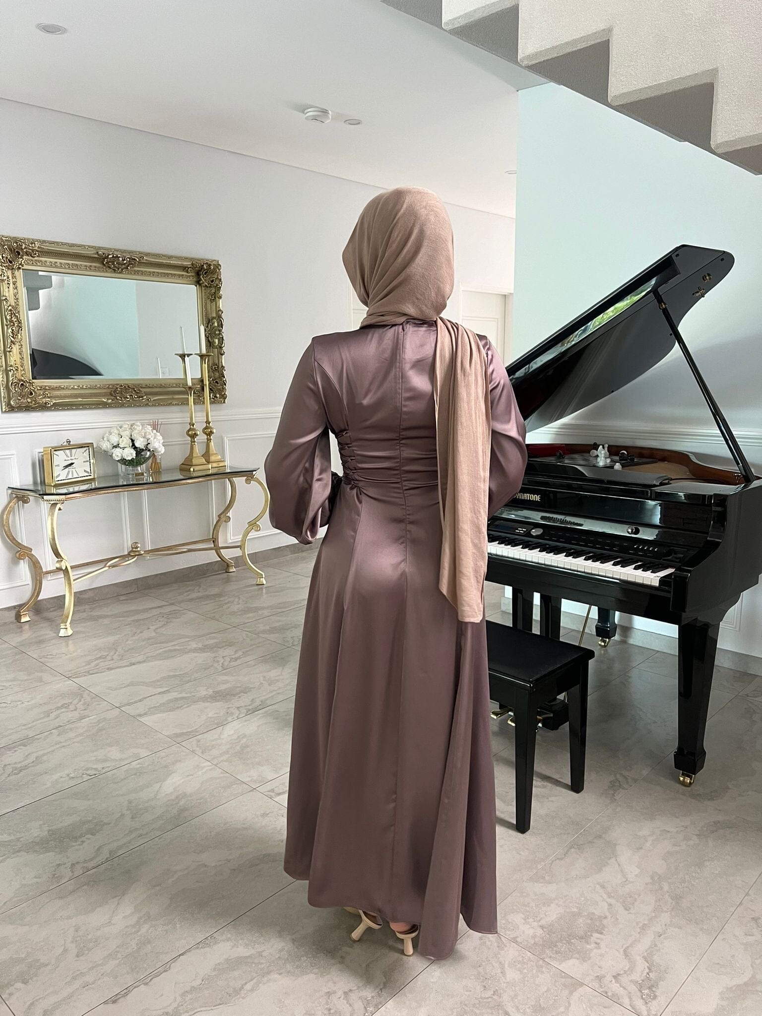 Satin Side Tie Dress